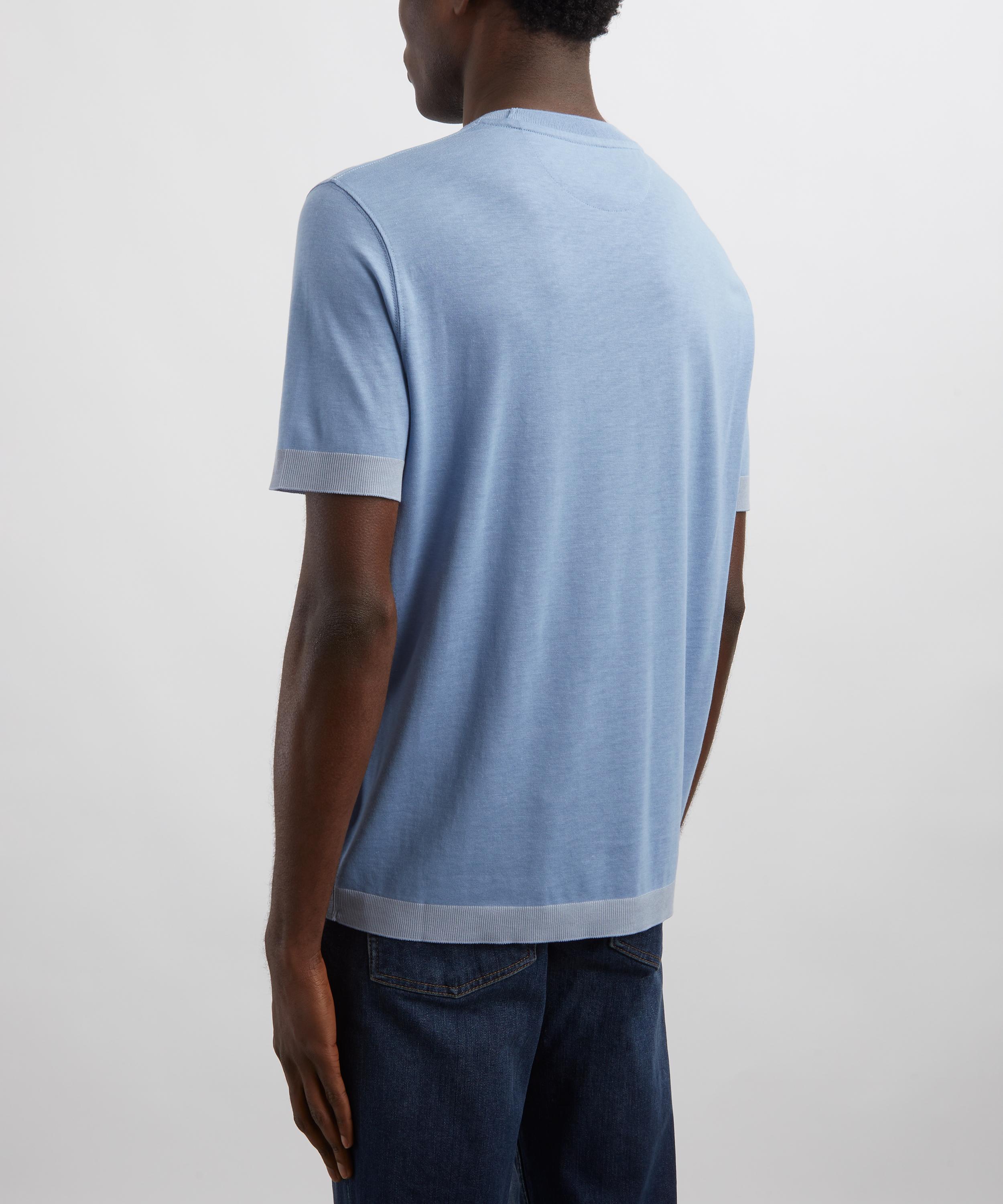 Paul Smith - Blue Lyocell-Cotton Knit T-Shirt image number 3