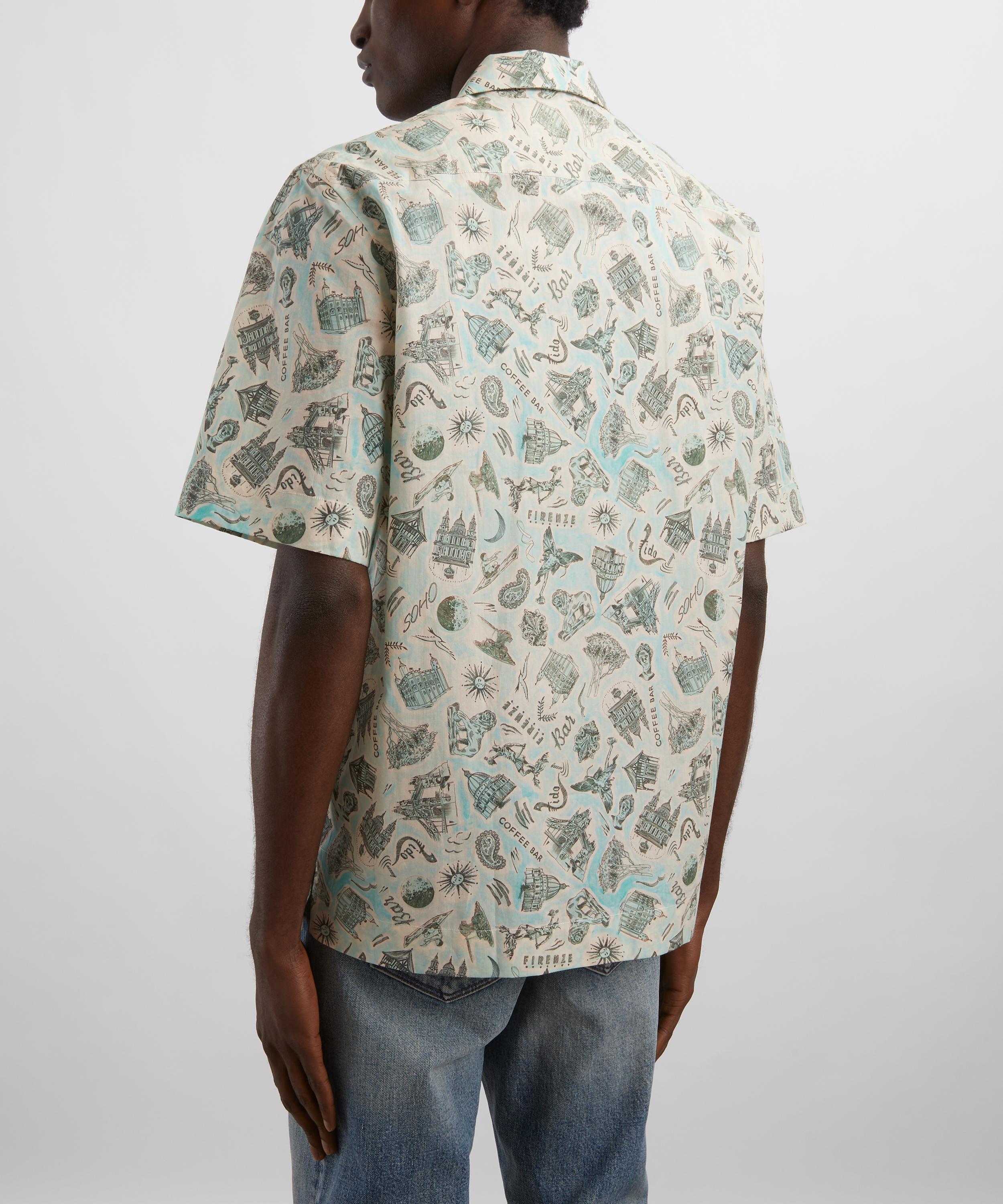 Paul Smith - Green Souvenir Short-Sleeve Cotton Shirt image number 3