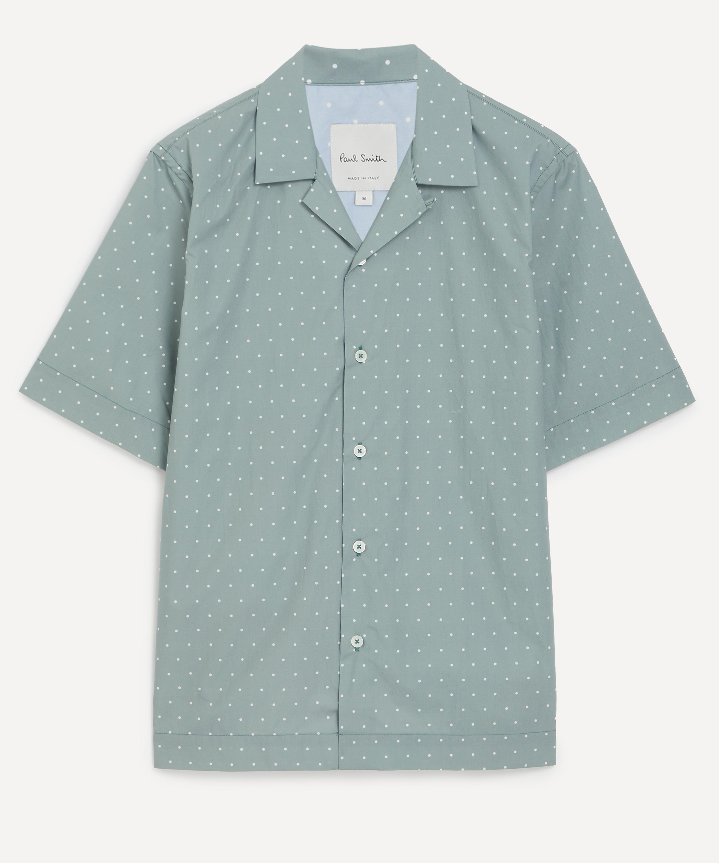 Paul Smith - Green Polkadot Short-Sleeve Cotton Shirt image number 0
