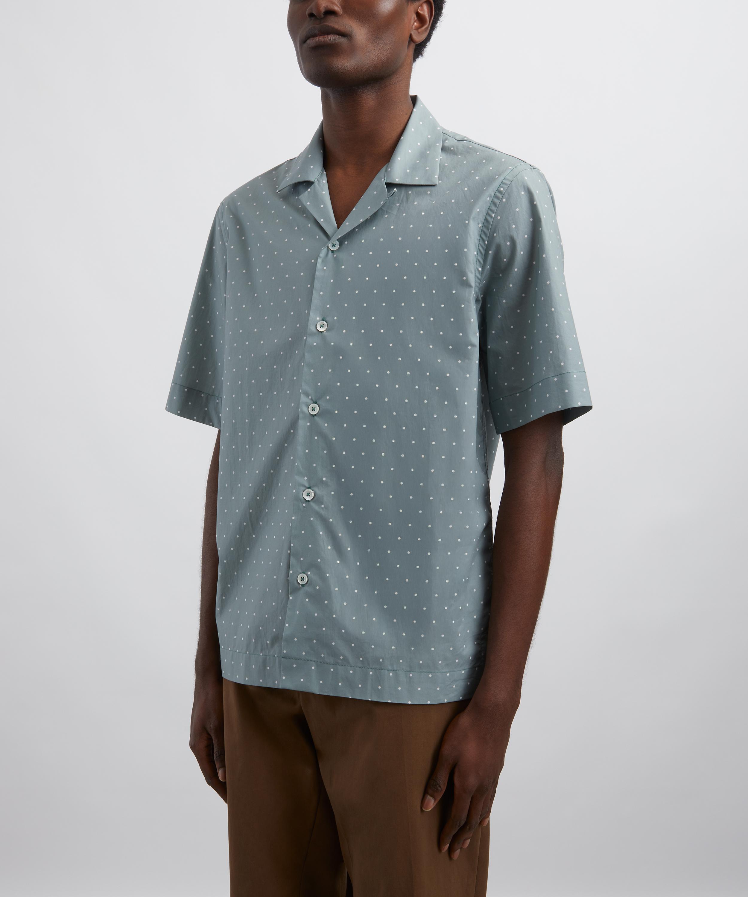 Paul Smith - Green Polkadot Short-Sleeve Cotton Shirt image number 2