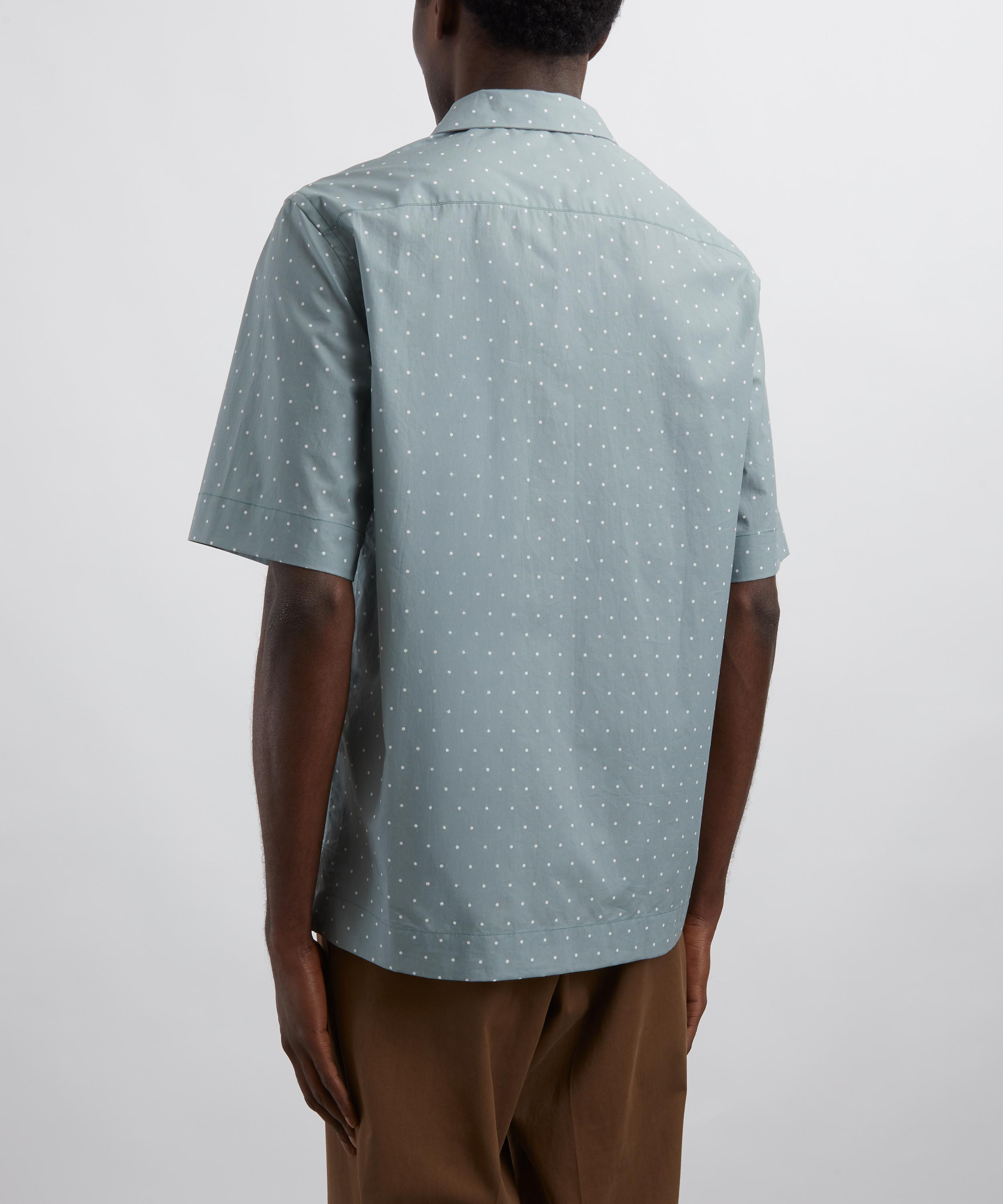 Paul Smith - Green Polkadot Short-Sleeve Cotton Shirt image number 3