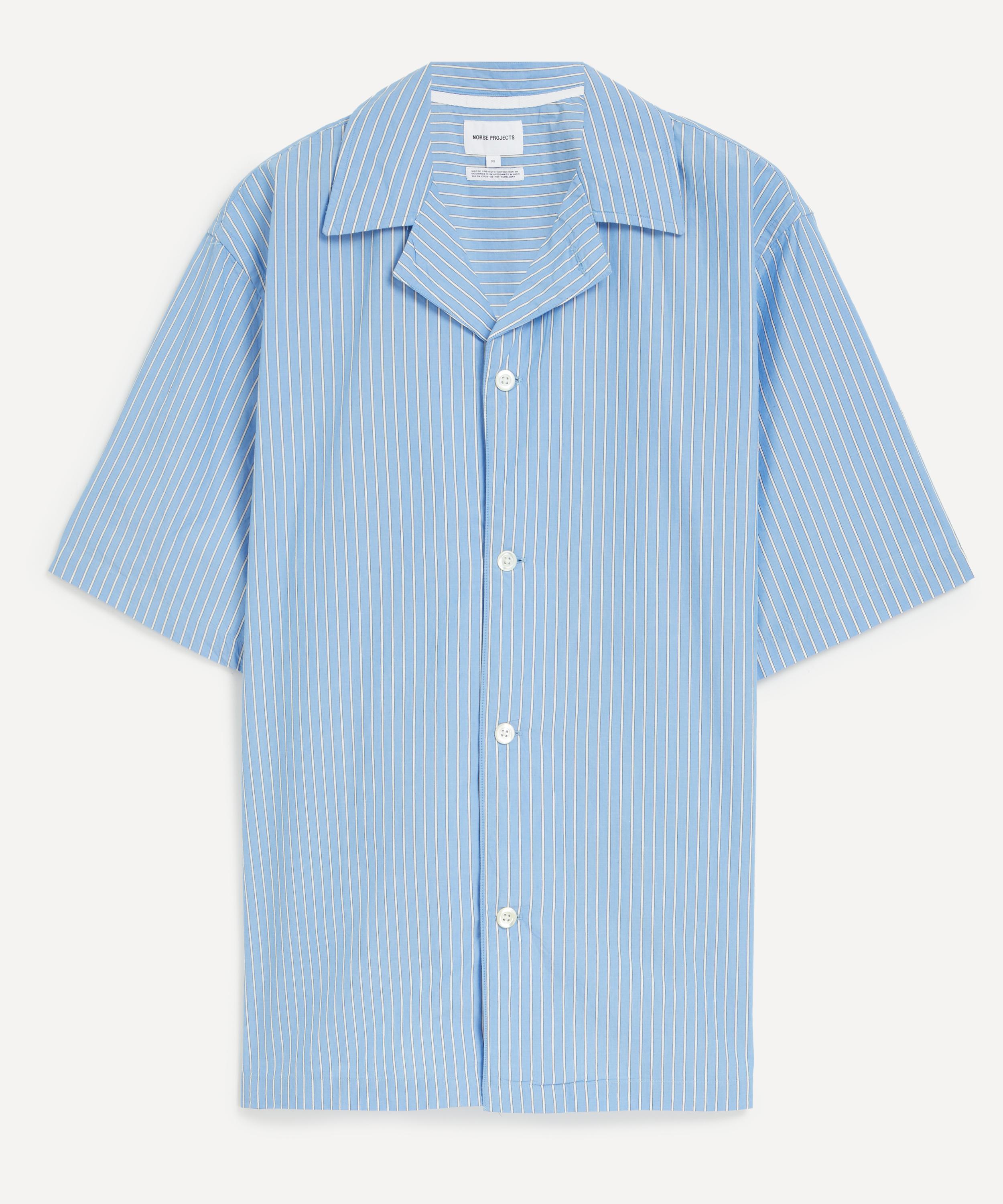 Norse Projects - Mads Poplin Stripe Short-Sleeve Shirt image number 0