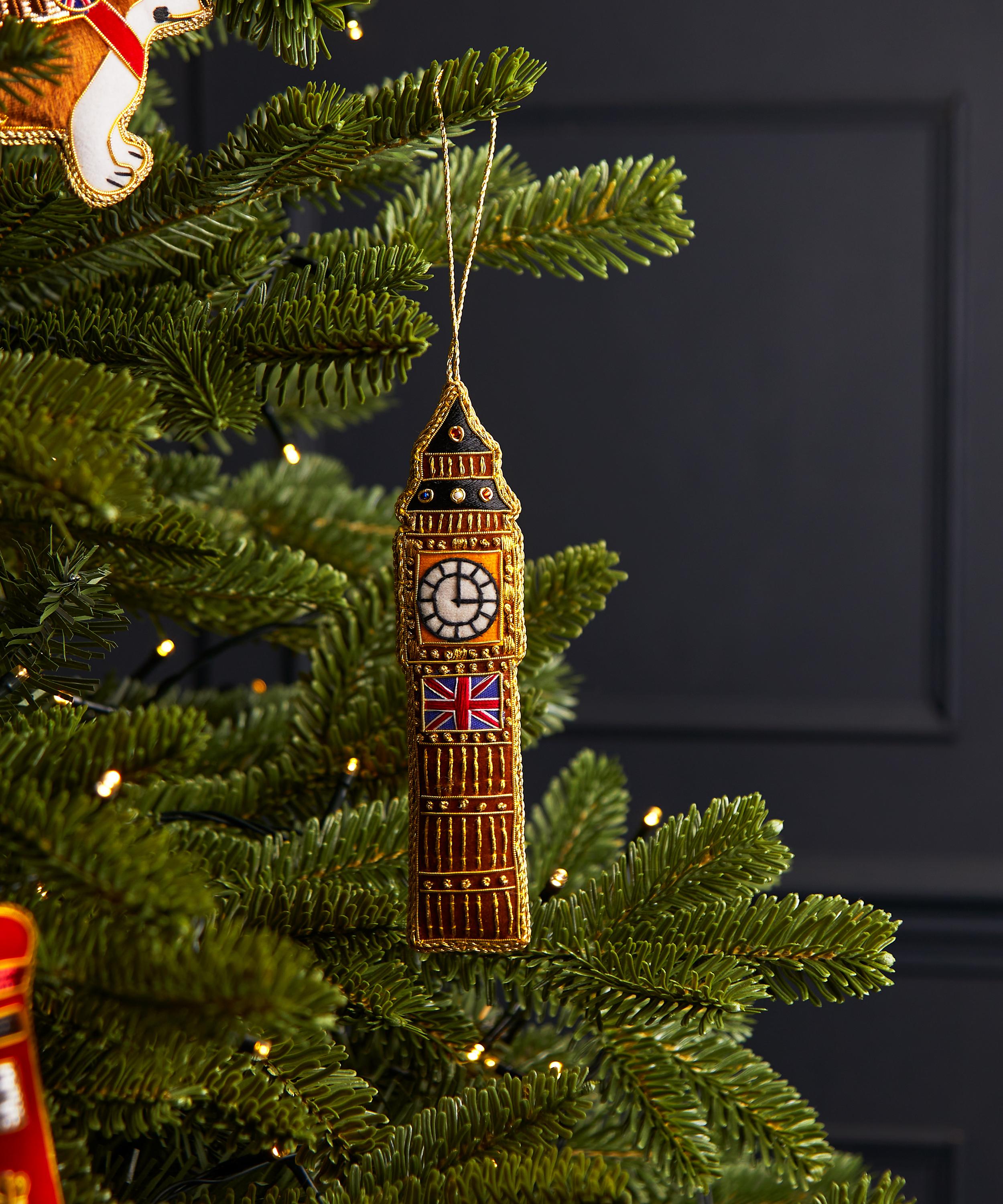 Christmas - London Big Ben Velvet Ornament image number 1