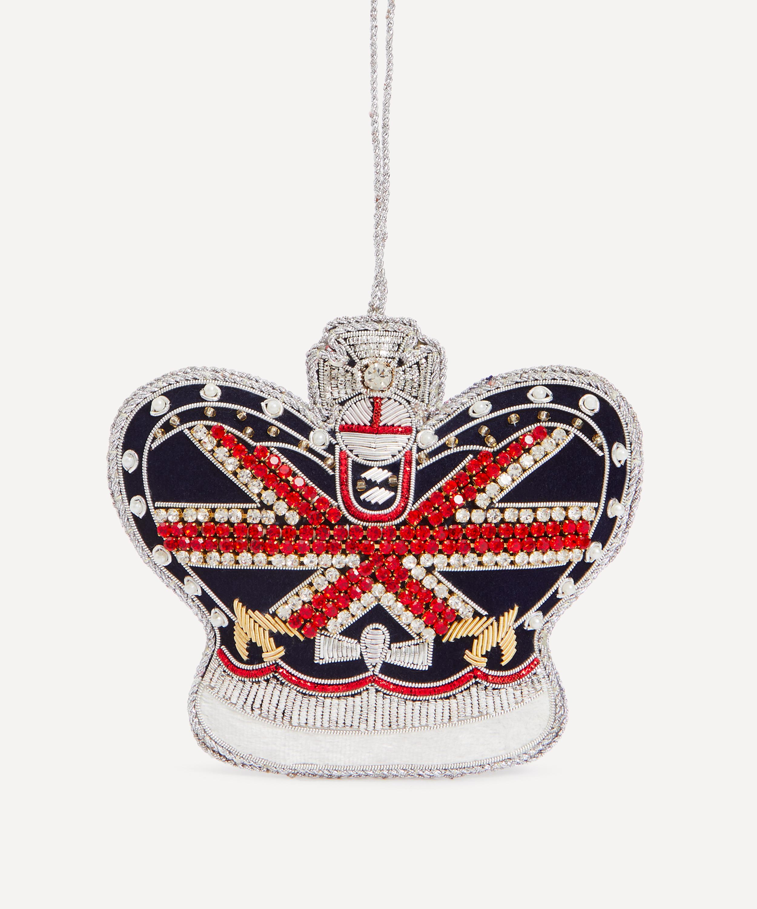Christmas - Union Jack Crown Velvet Ornament image number 0