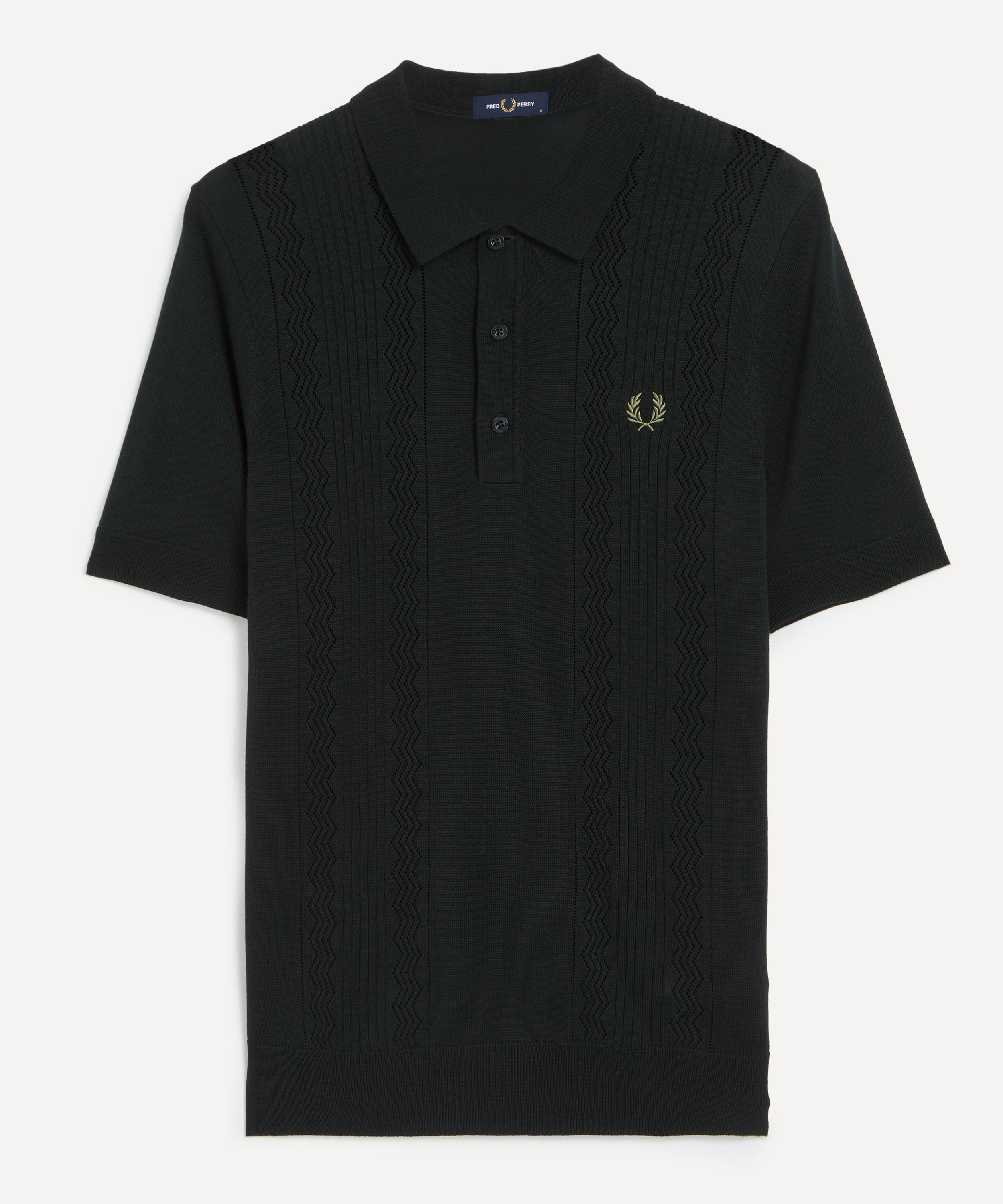 Fred Perry - Pointelle Panel Knitted Shirt image number 0