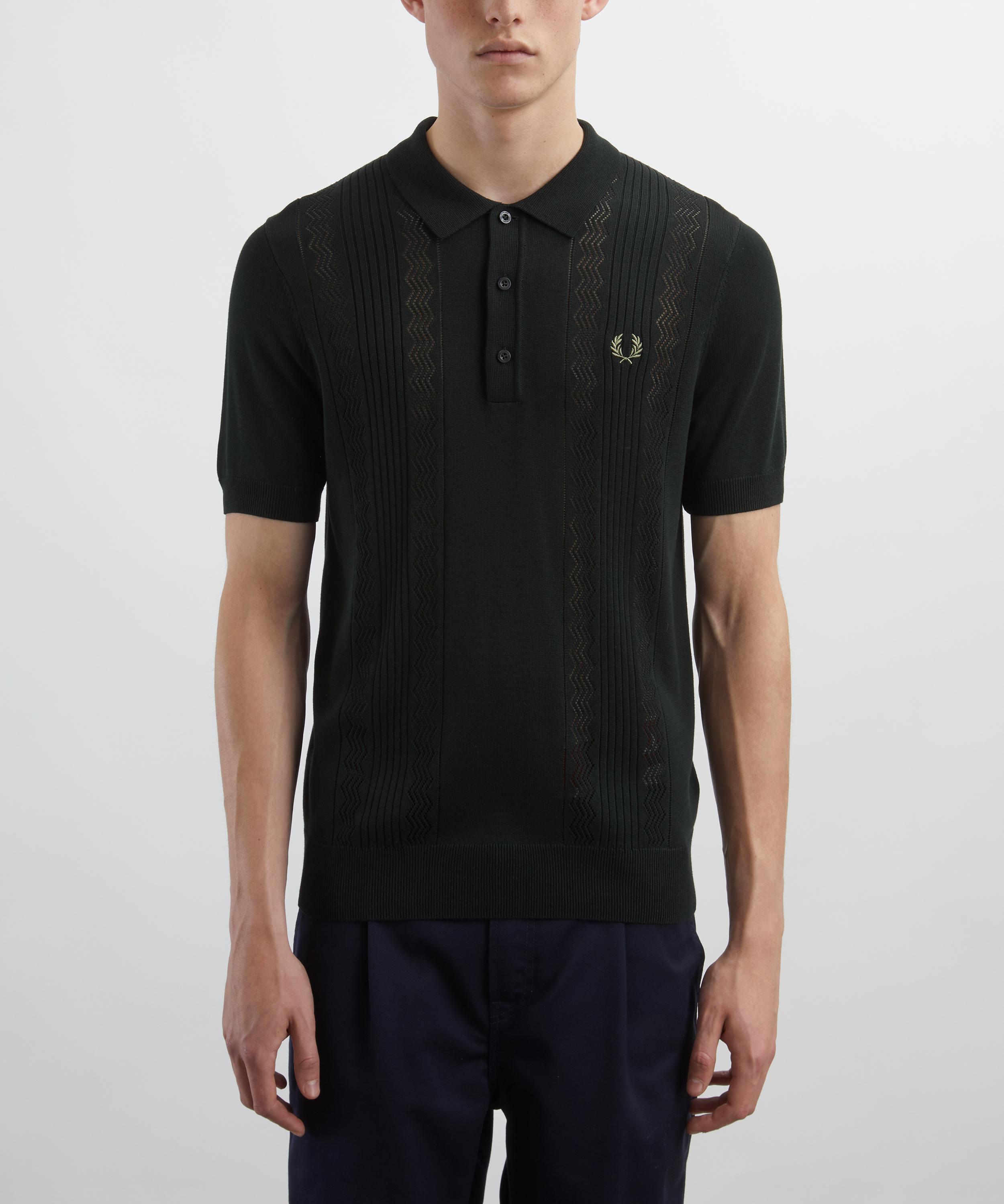 Fred Perry - Pointelle Panel Knitted Shirt image number 2