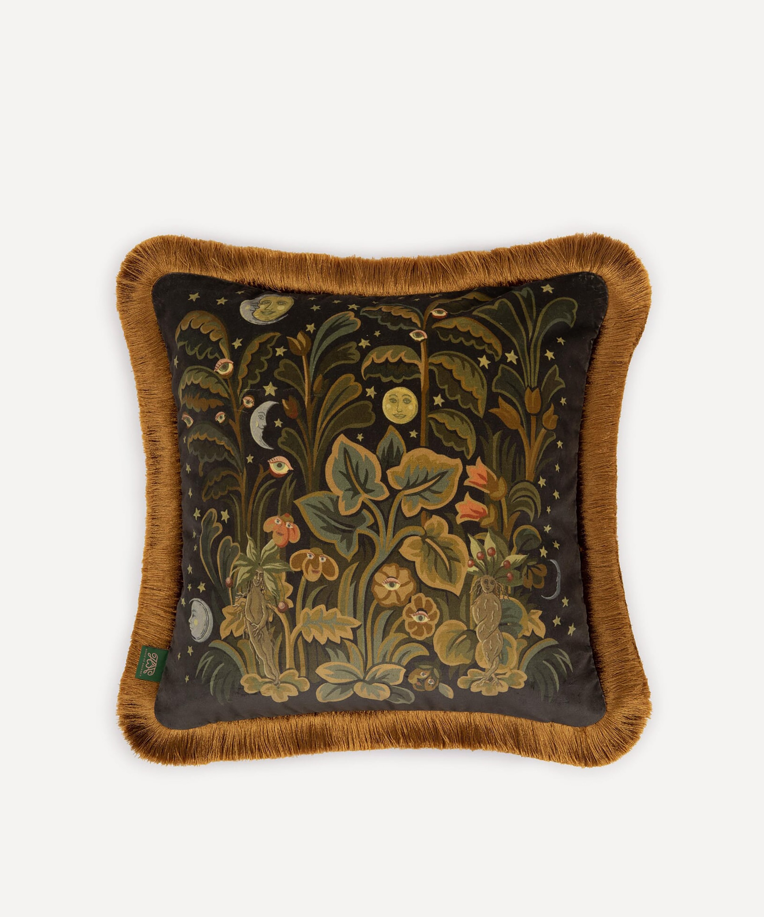 House of Hackney - Moon Garden Velvet Medium Fringed Cushion