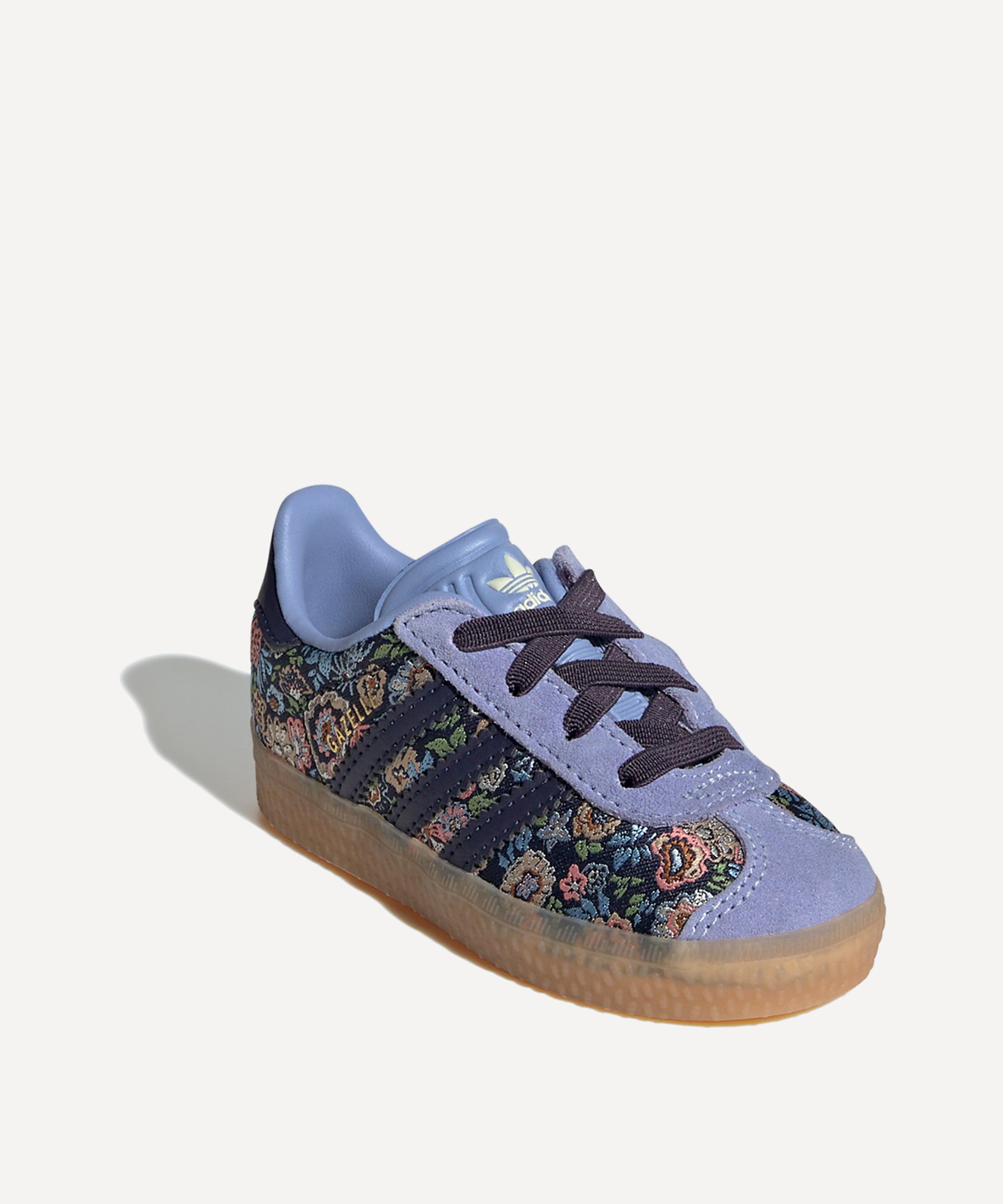 Adidas - x Liberty London Kids Gazelle Comfort Closure Elastic Lace Shoes