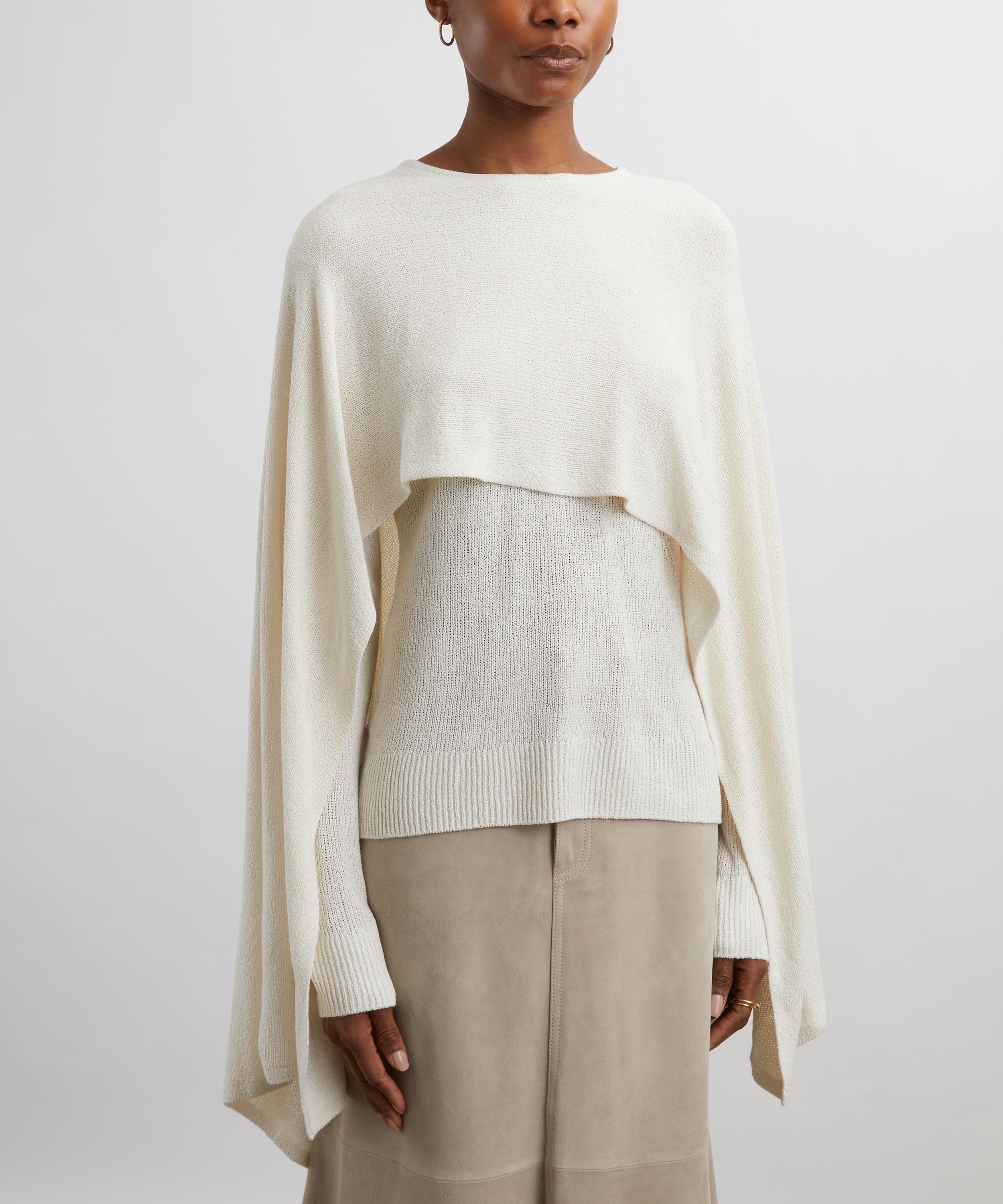 Toteme - Ecru Cape Knit Jumper image number 2