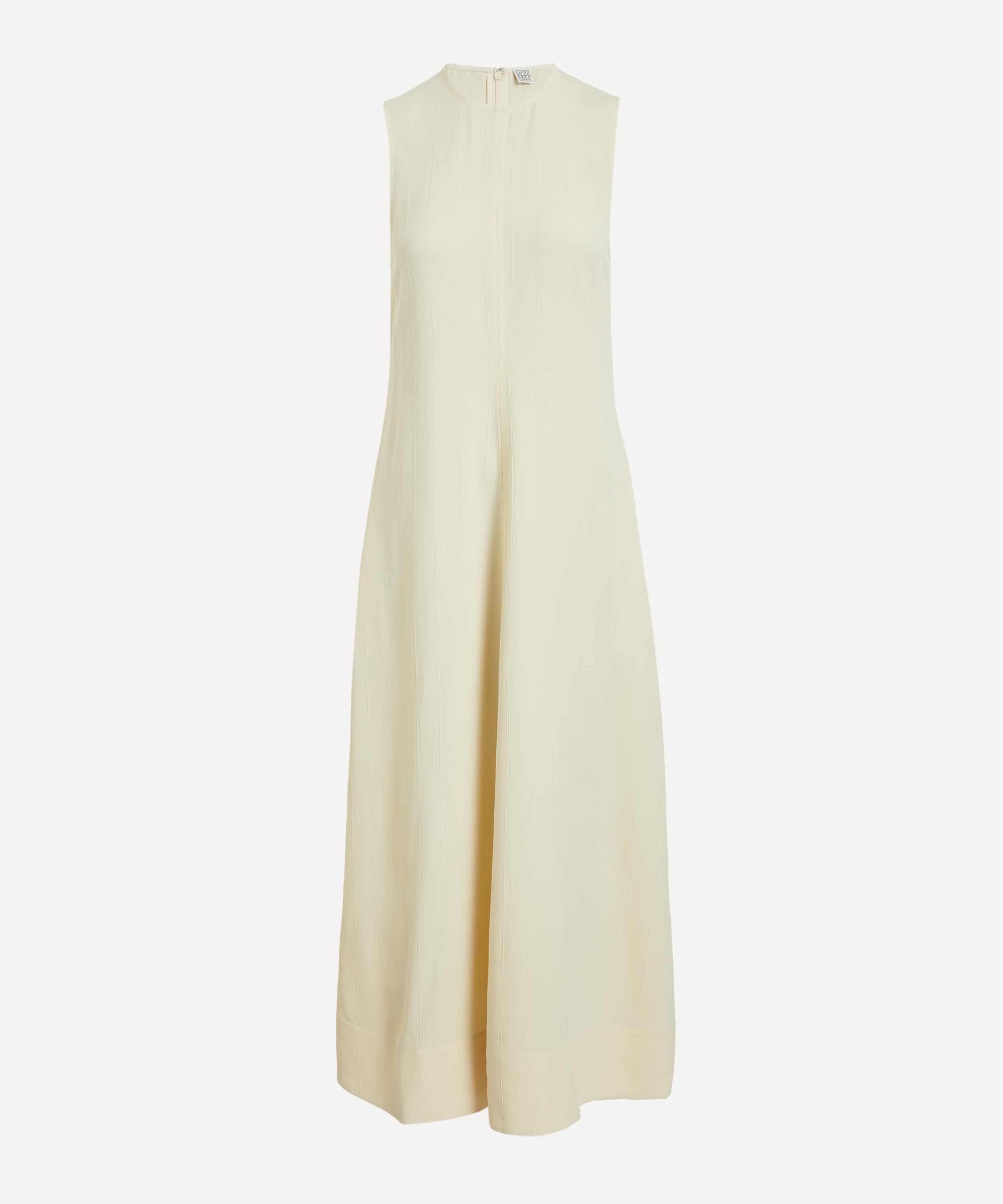 Toteme - Ecru Woven Stripe Dress image number 0