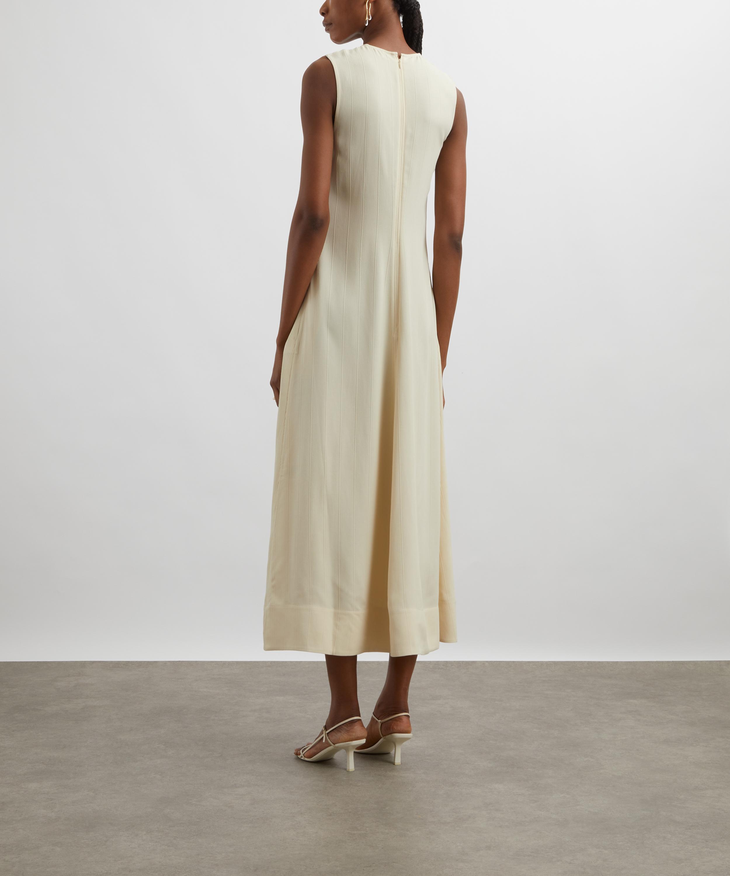 Toteme - Ecru Woven Stripe Dress image number 3