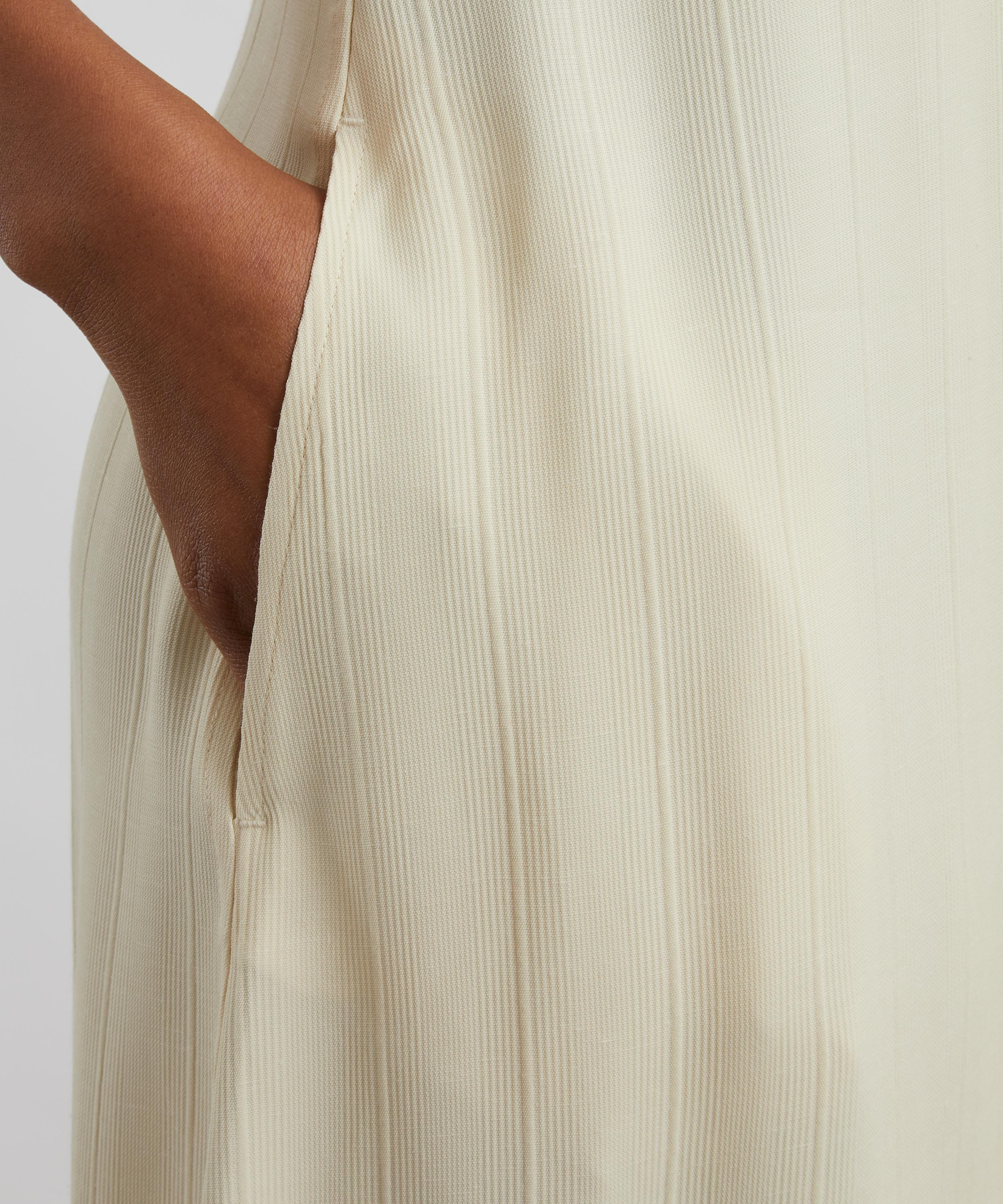 Toteme - Ecru Woven Stripe Dress image number 4
