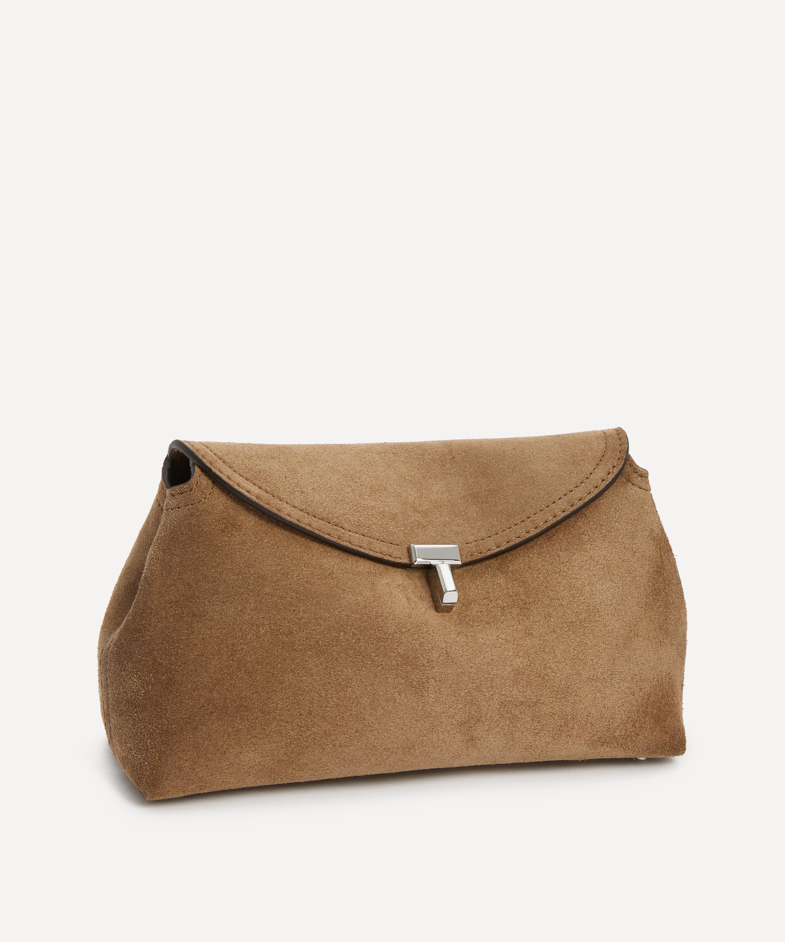 Toteme - T-Lock Suede Clutch Bag image number 1