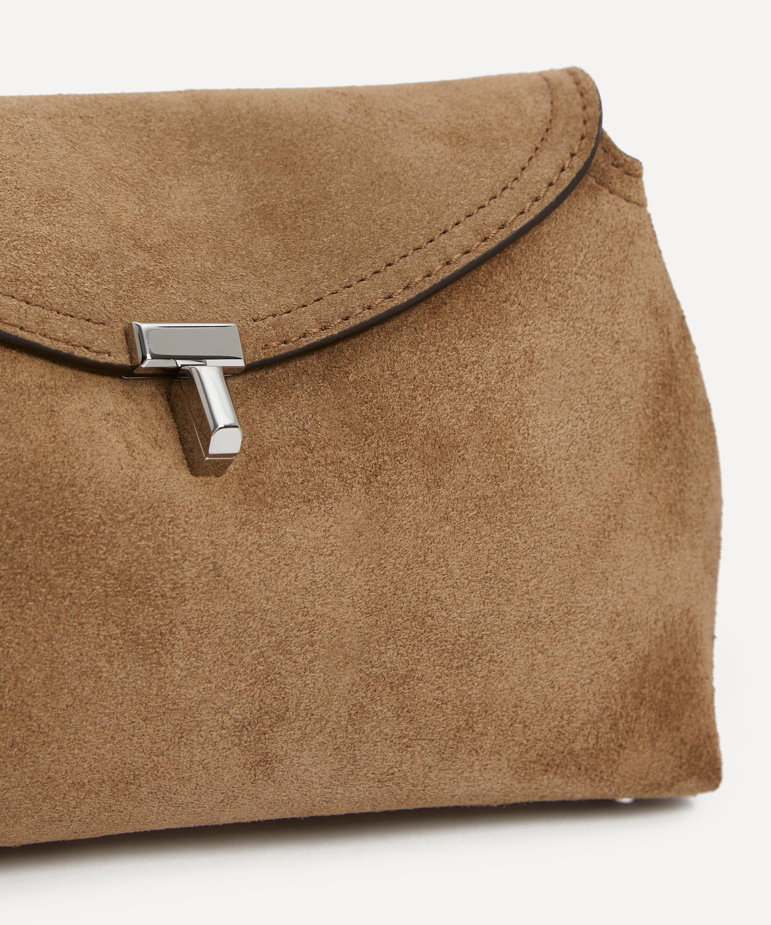 Toteme - T-Lock Suede Clutch Bag image number 3