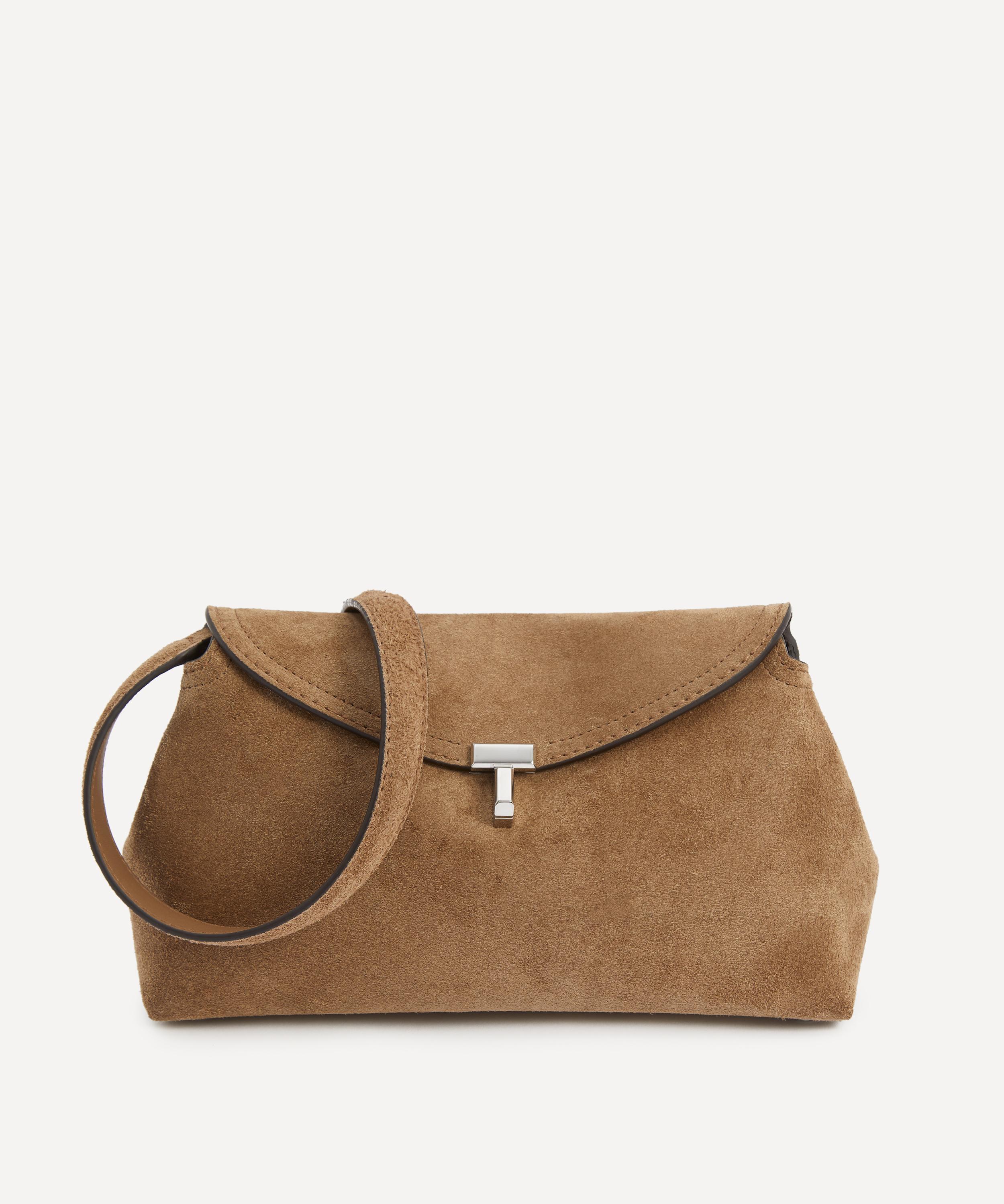 Toteme - T-Lock Suede Clutch Bag image number 5