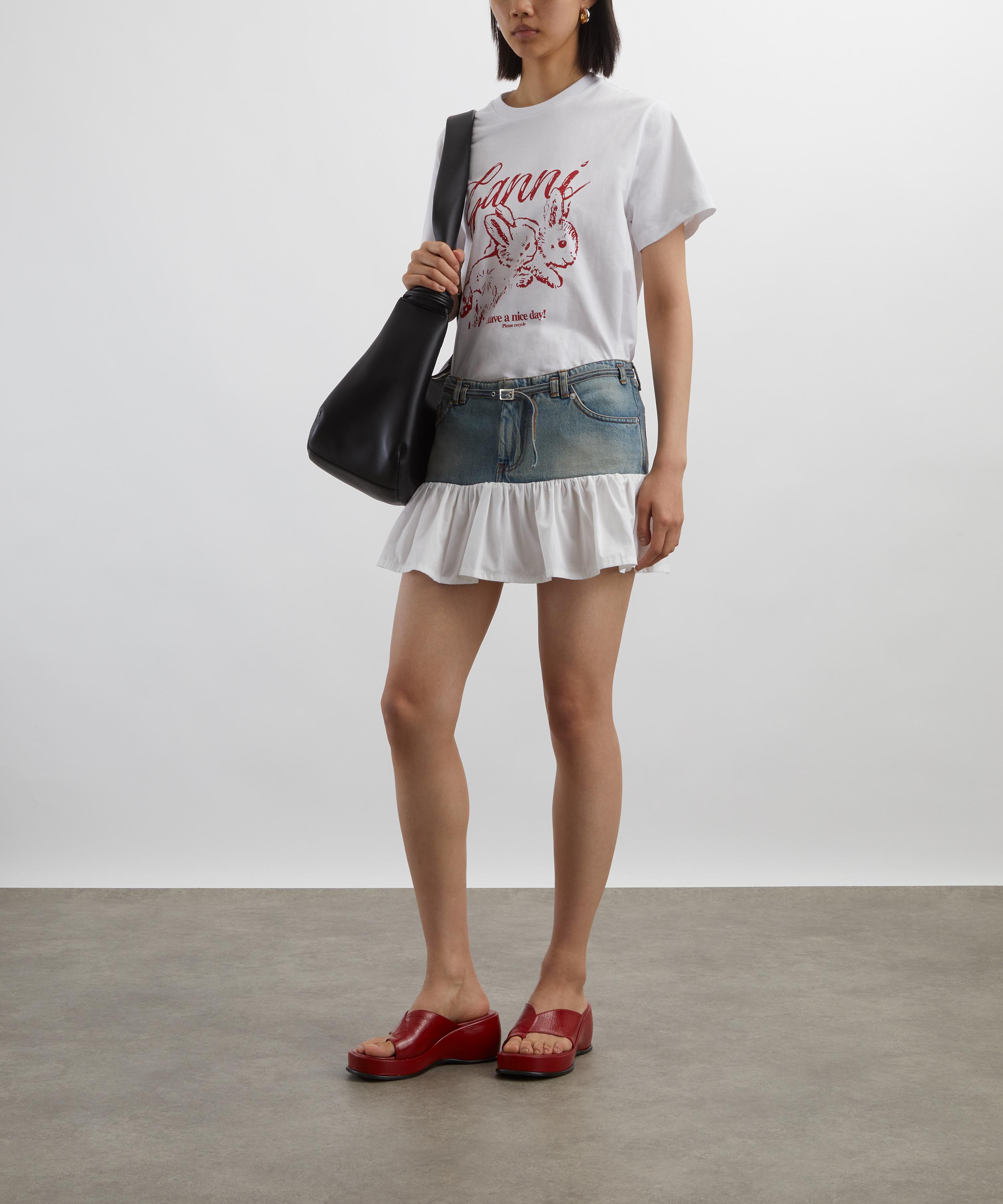 Ganni - Bright White Bunnies Relaxed T-Shirt image number 1