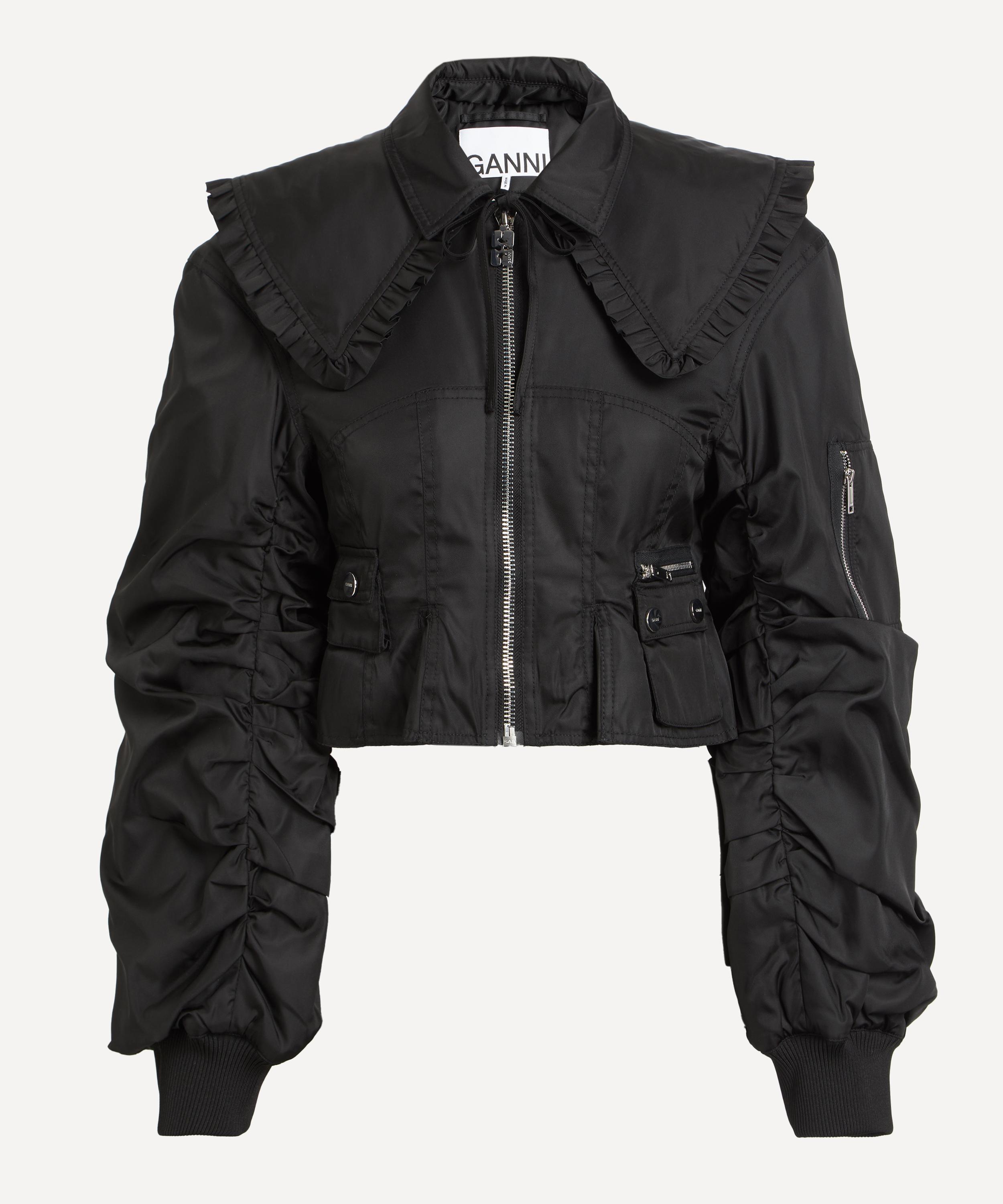 Ganni - Black Duchess Fitted Jacket image number 0