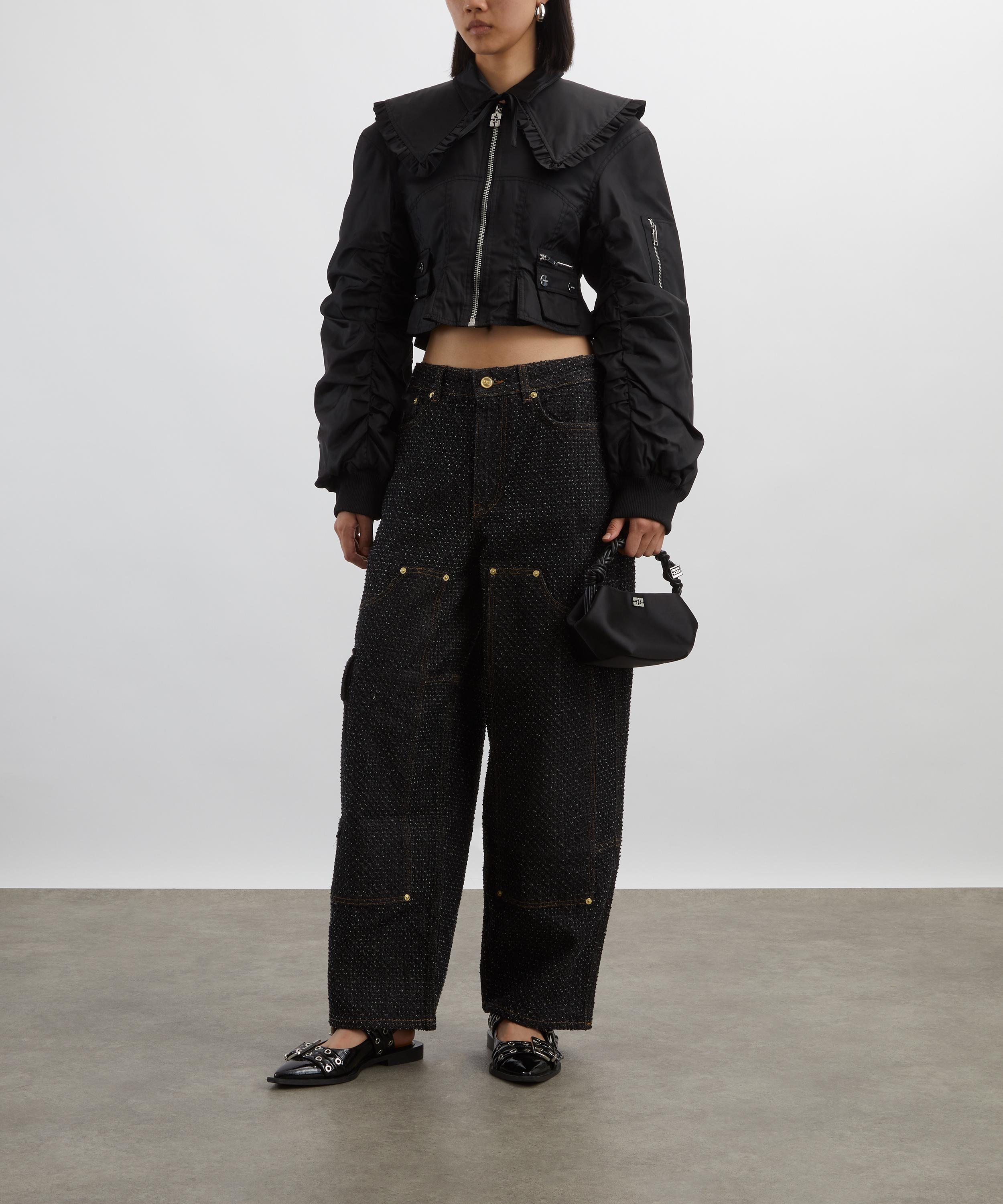 Ganni - Black Duchess Fitted Jacket image number 1