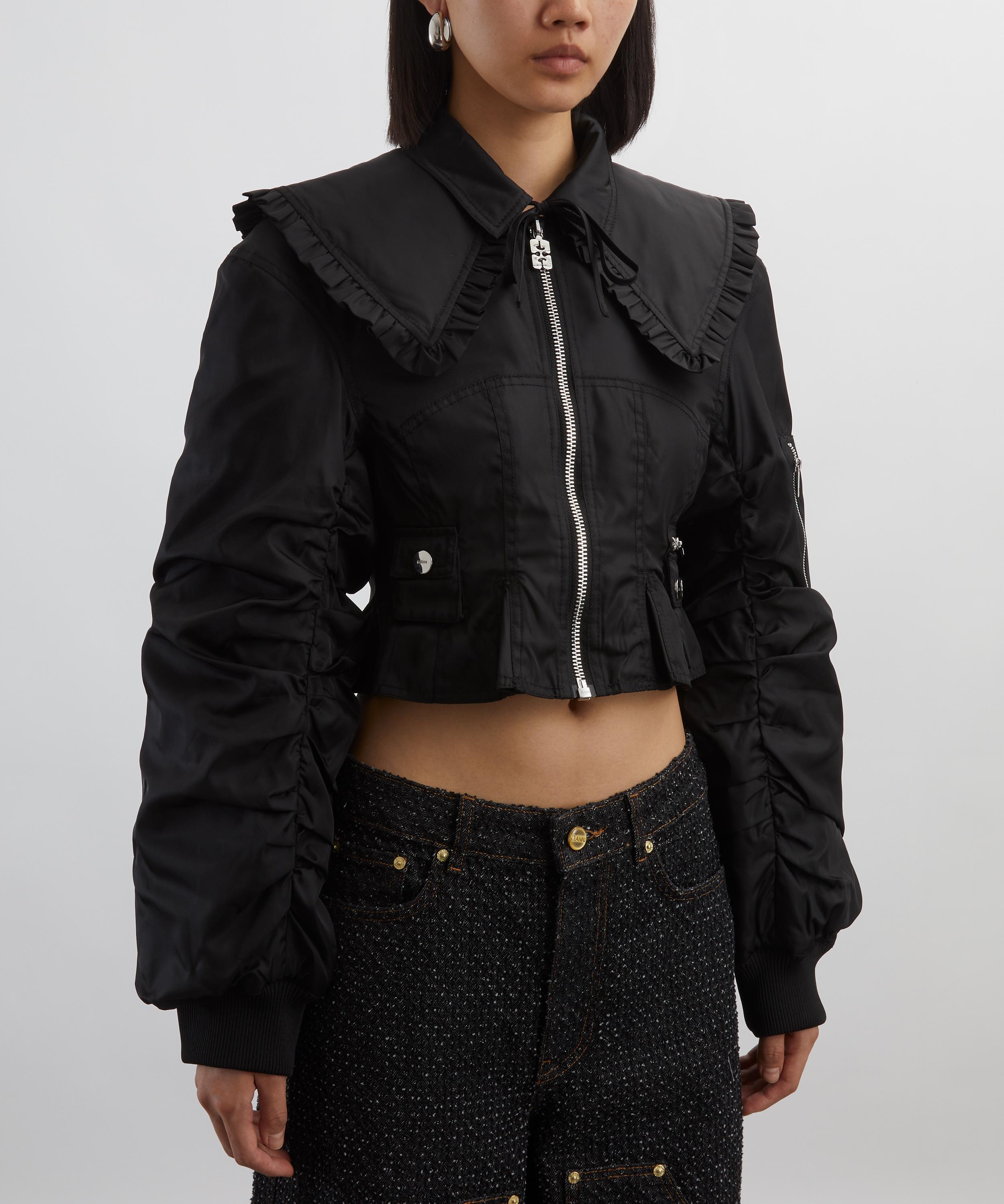 Ganni - Black Duchess Fitted Jacket image number 2