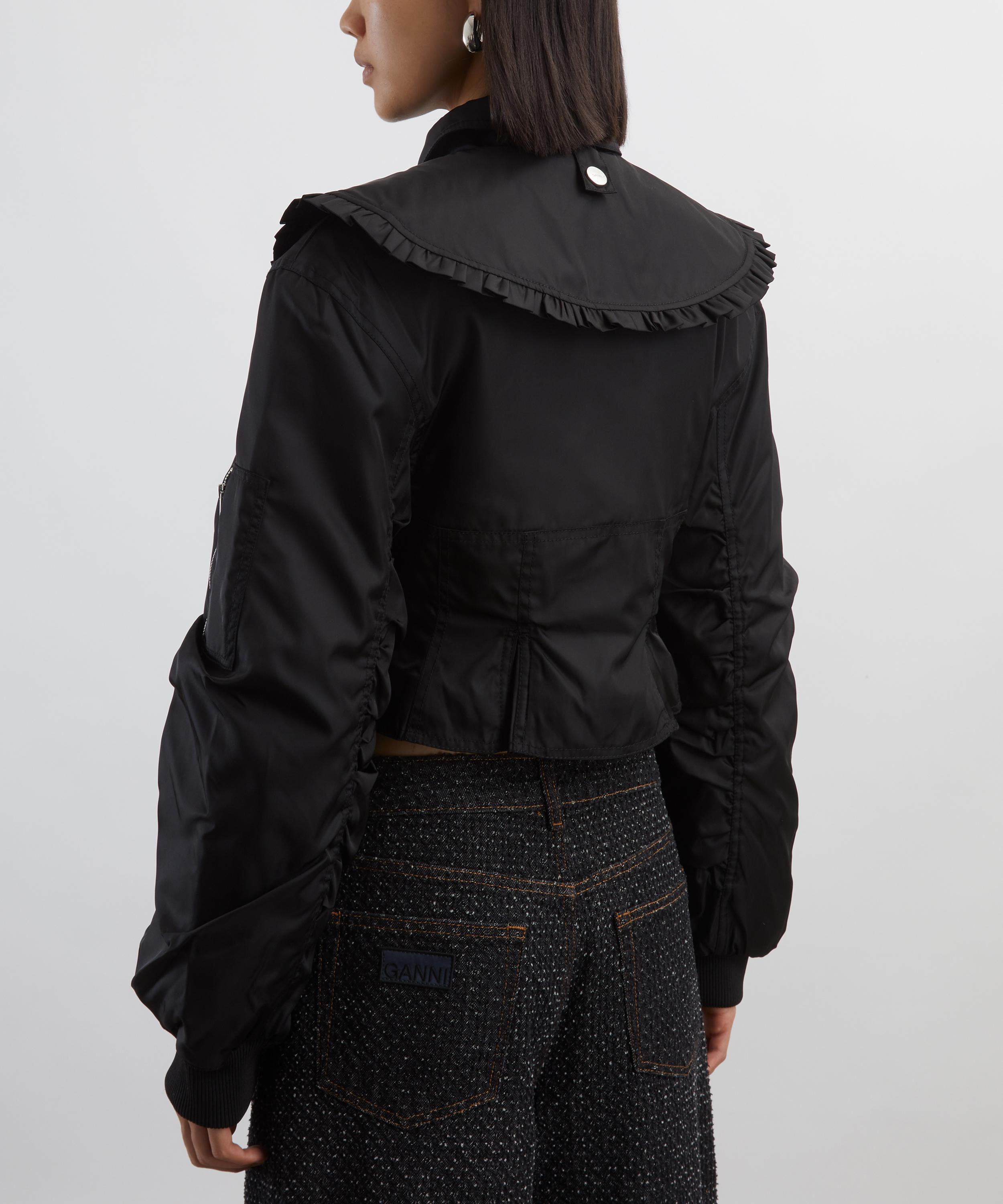 Ganni - Black Duchess Fitted Jacket image number 3