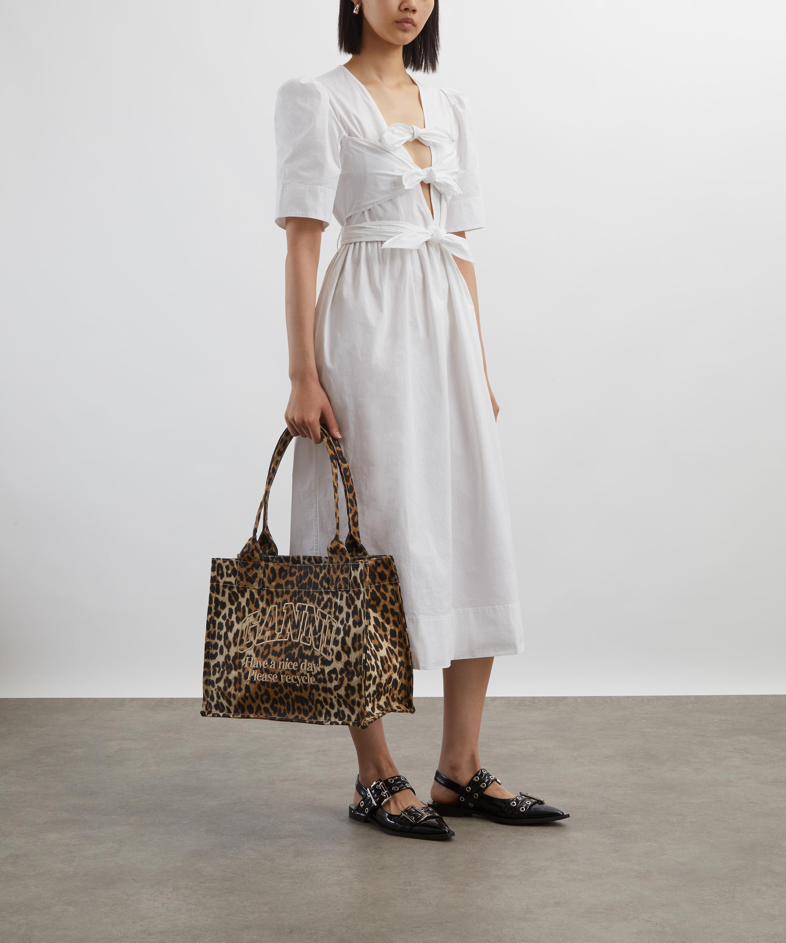 Ganni - White Stretch Cotton Dress image number 1