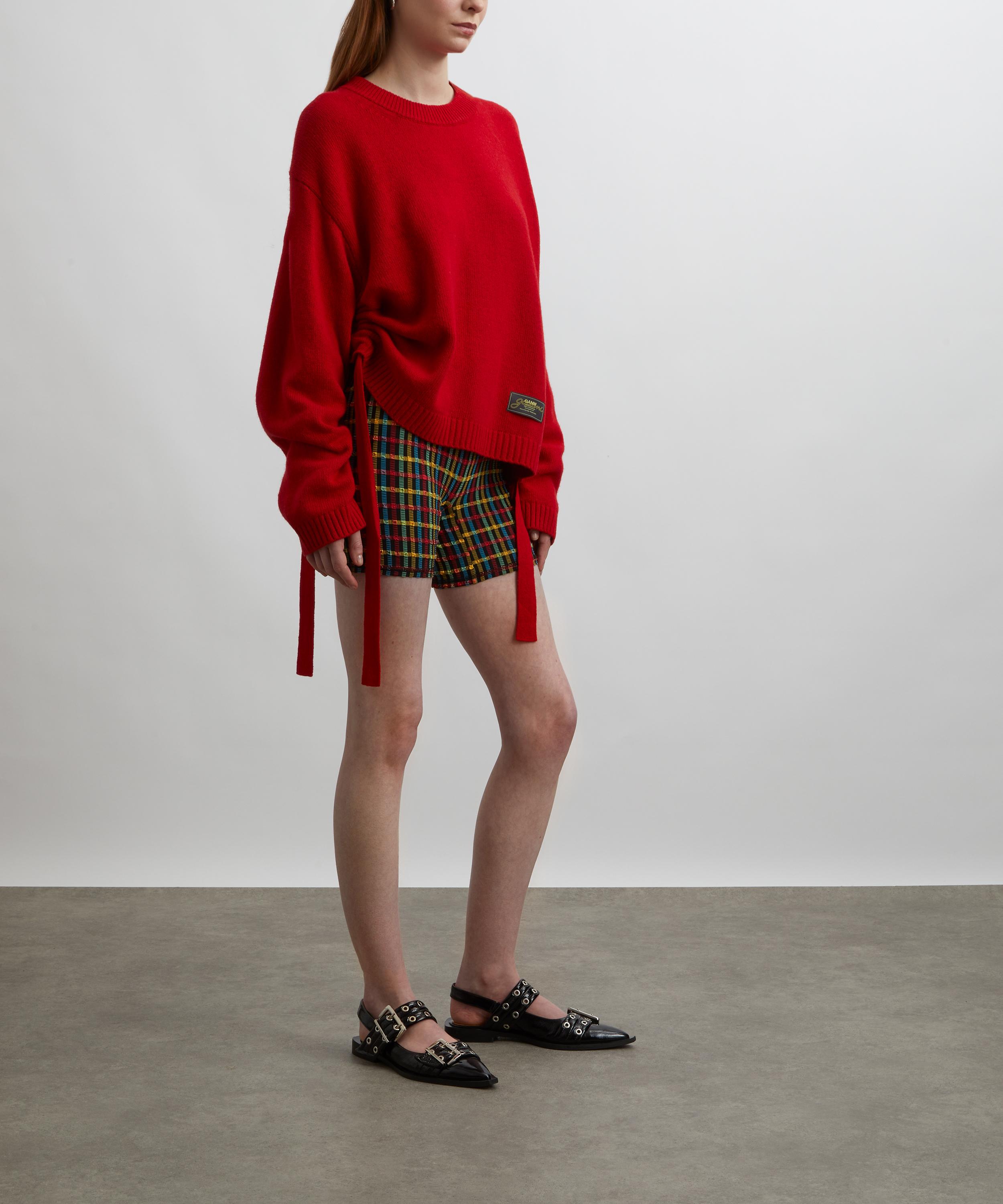 Ganni - Red Future Wool Mix Oversized Jumper image number 1