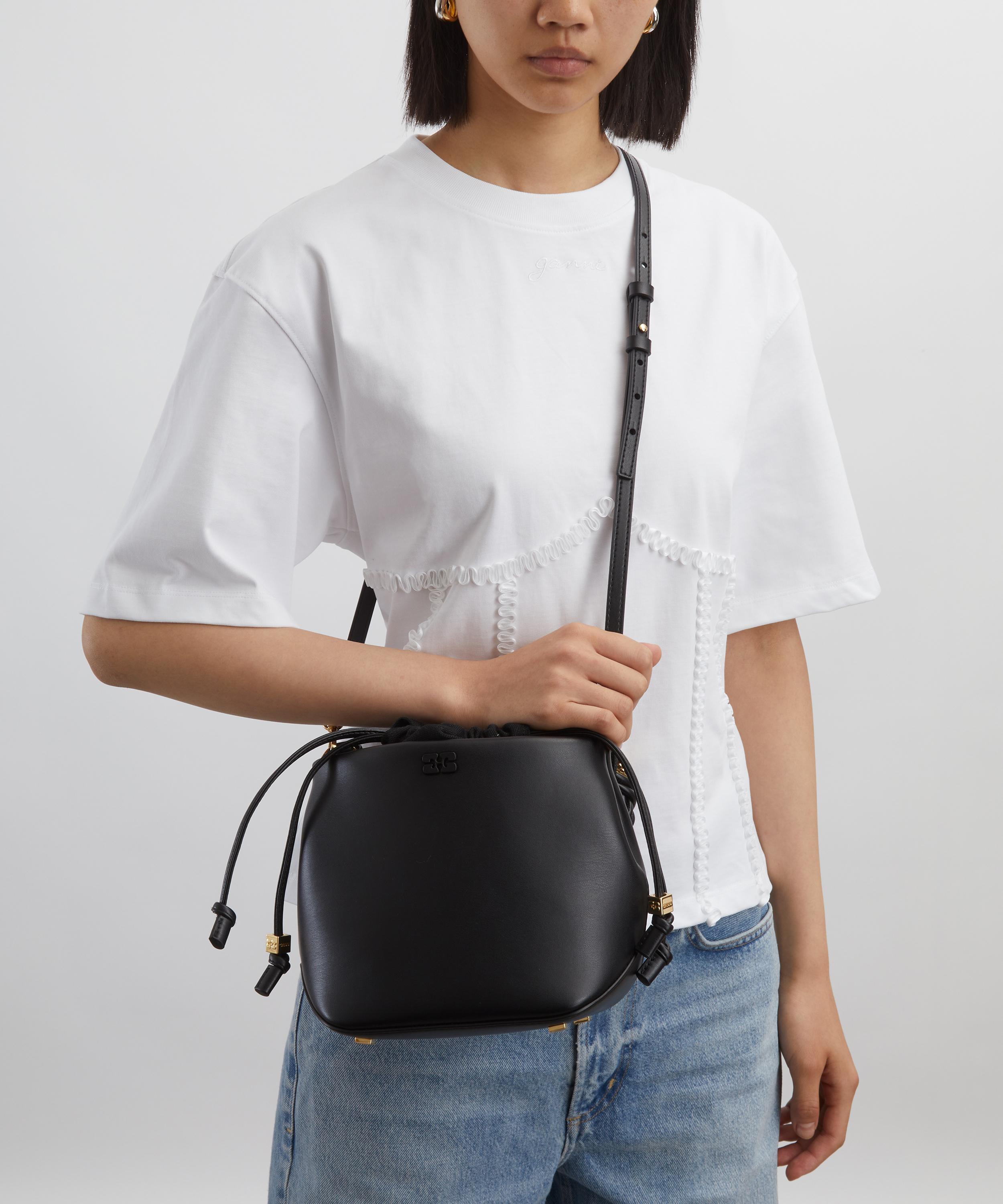 Ganni - Bou Bucket Braided Handle Bag image number 6