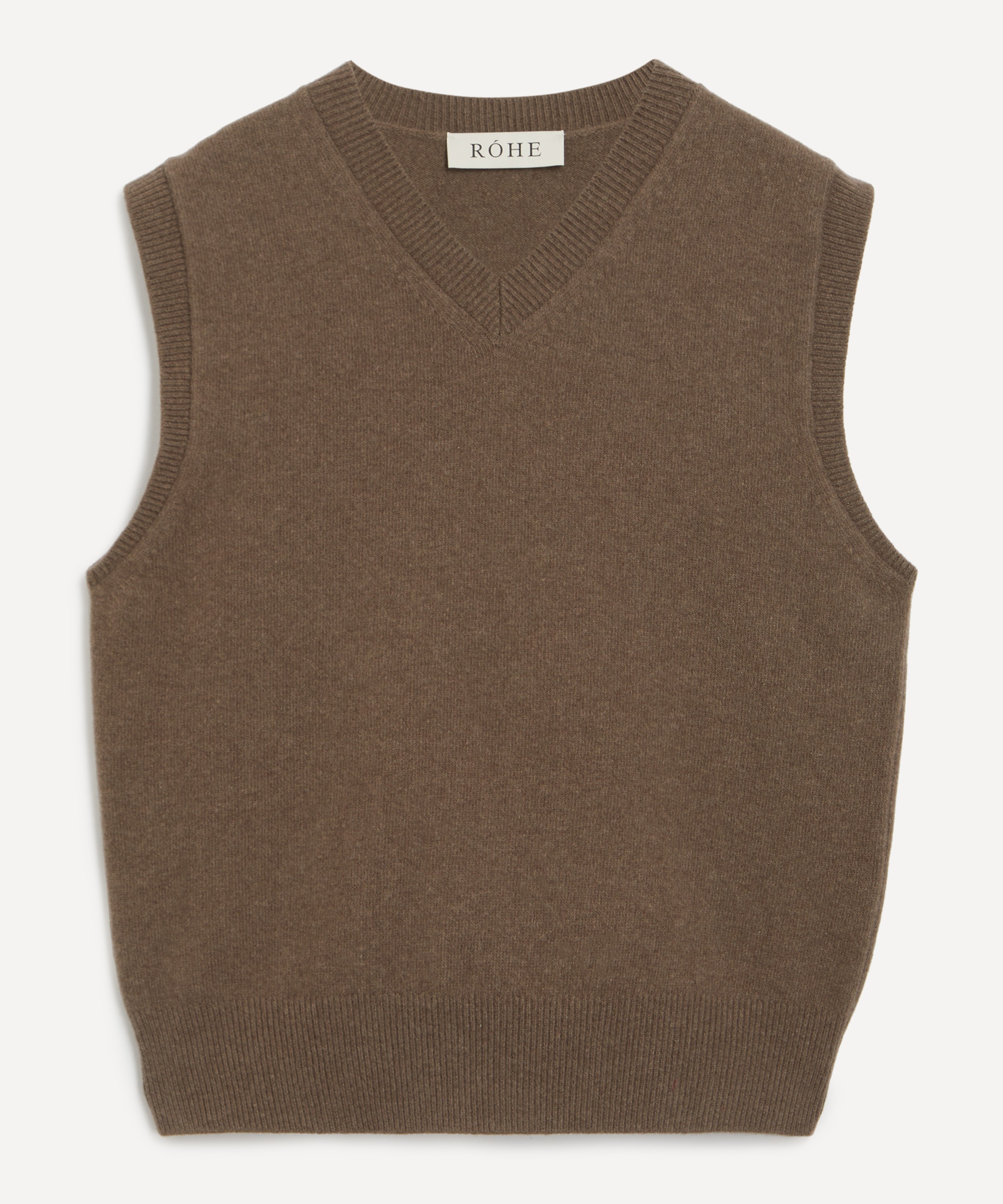 Róhe - Boiled Wool Knitted V-Neck Tank Top