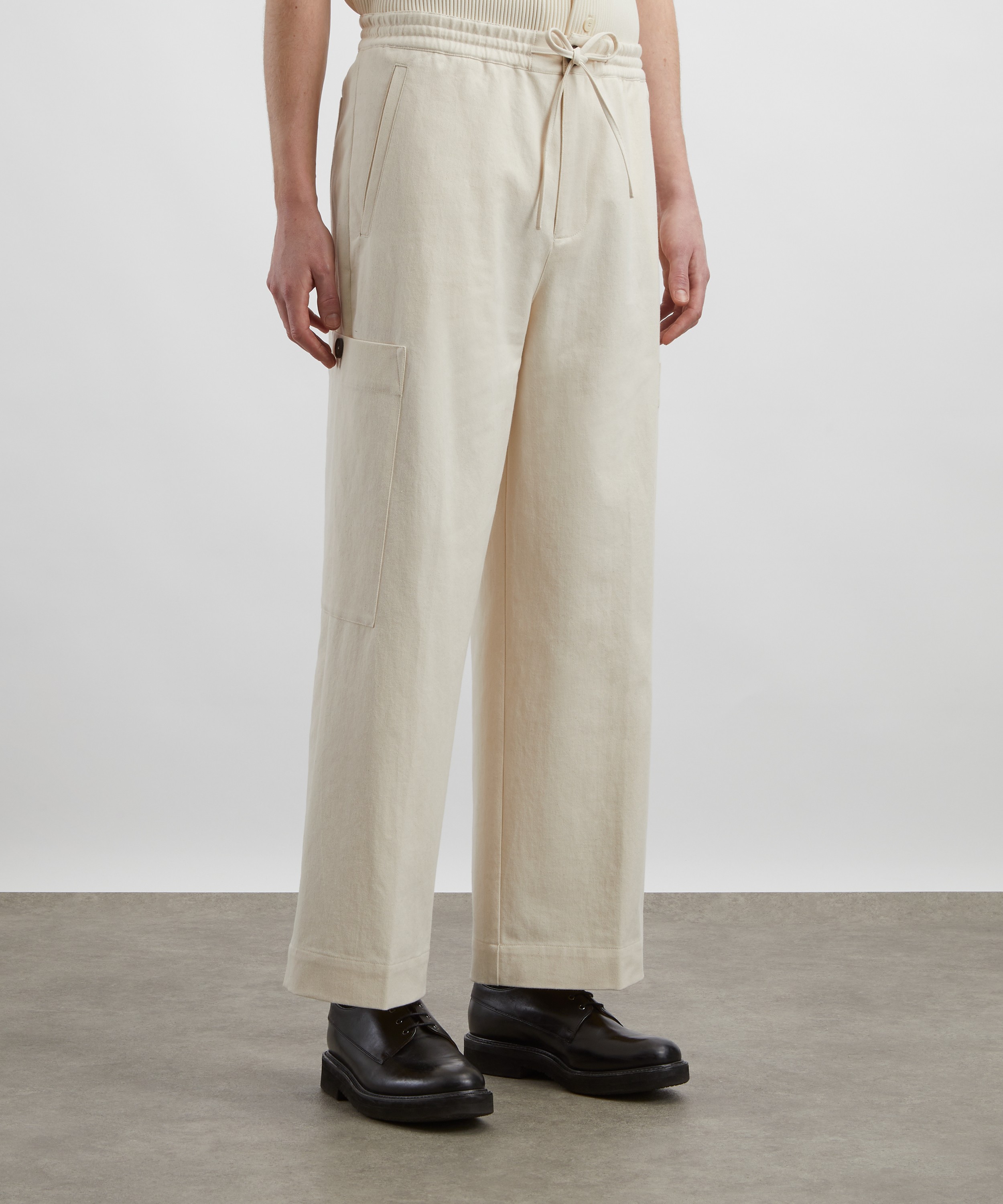 Róhe - Wide Leg Drawcord Cargo Trousers image number 2