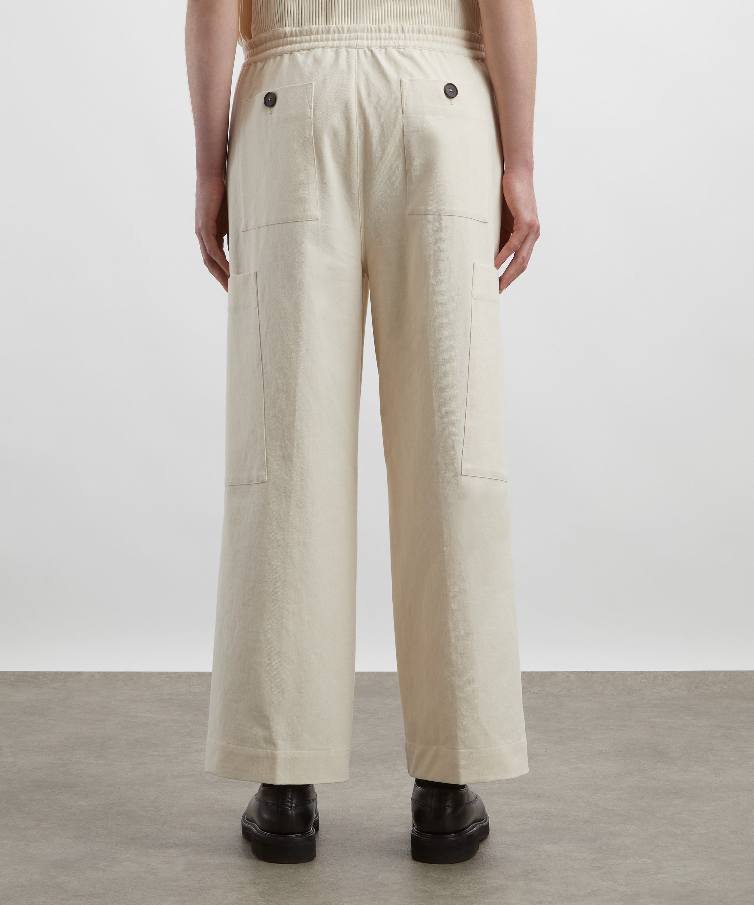 Róhe - Wide Leg Drawcord Cargo Trousers image number 3