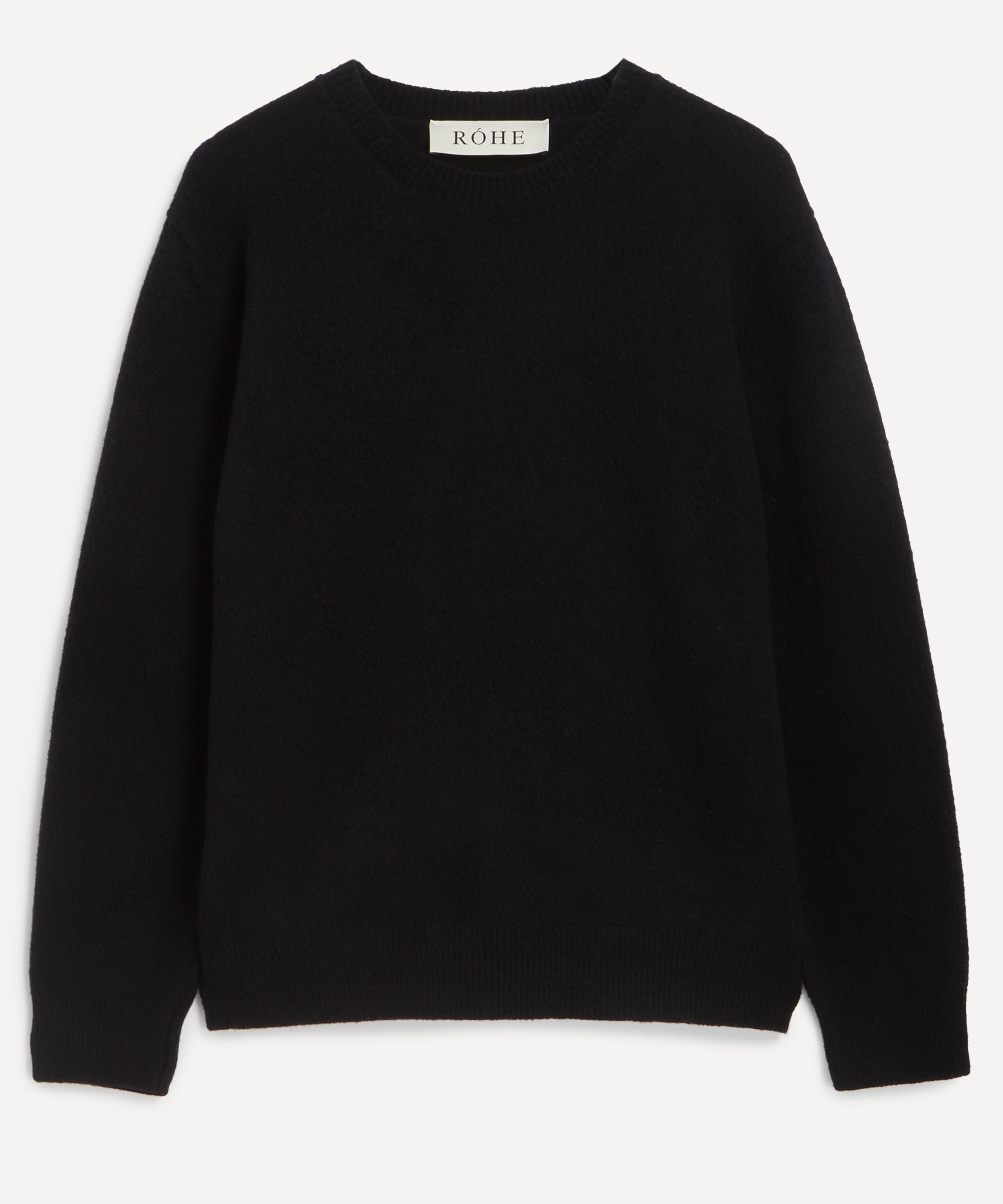 Róhe - Boiled Wool Knitted Crew Neck Jumper image number 0