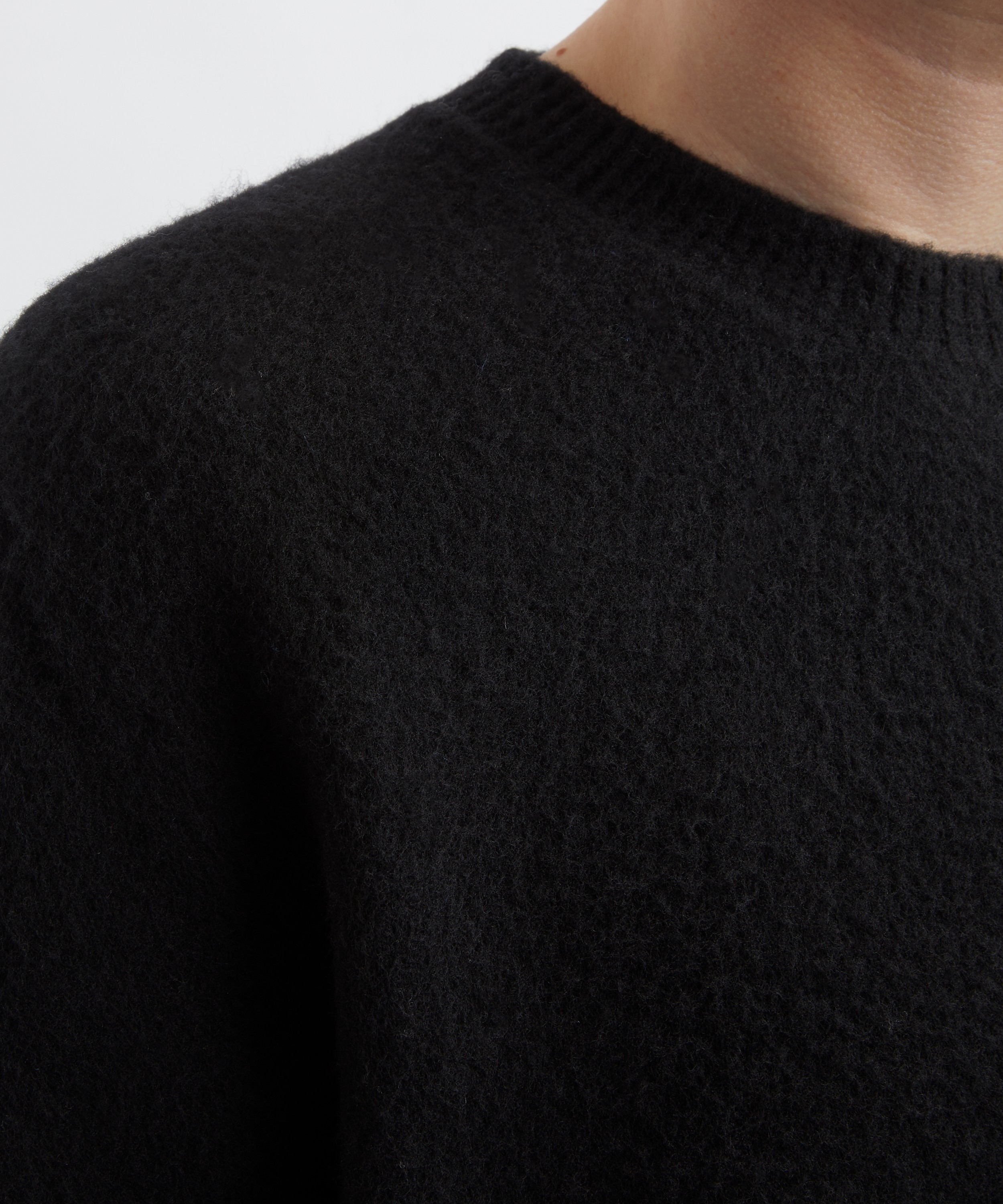 Róhe - Boiled Wool Knitted Crew Neck Jumper image number 4