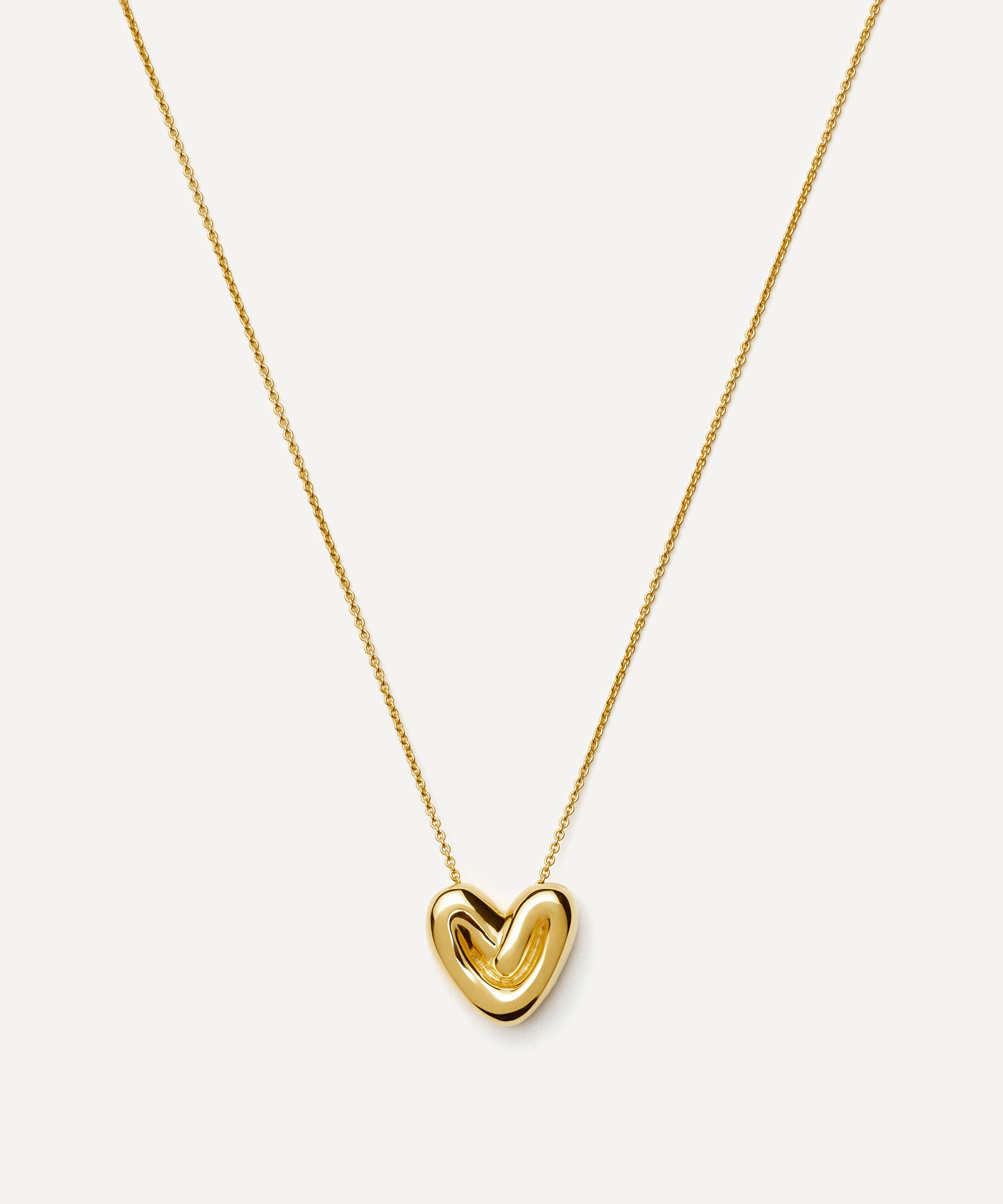 Missoma - 18ct Gold-Plated Puffy Heart Pendant Necklace