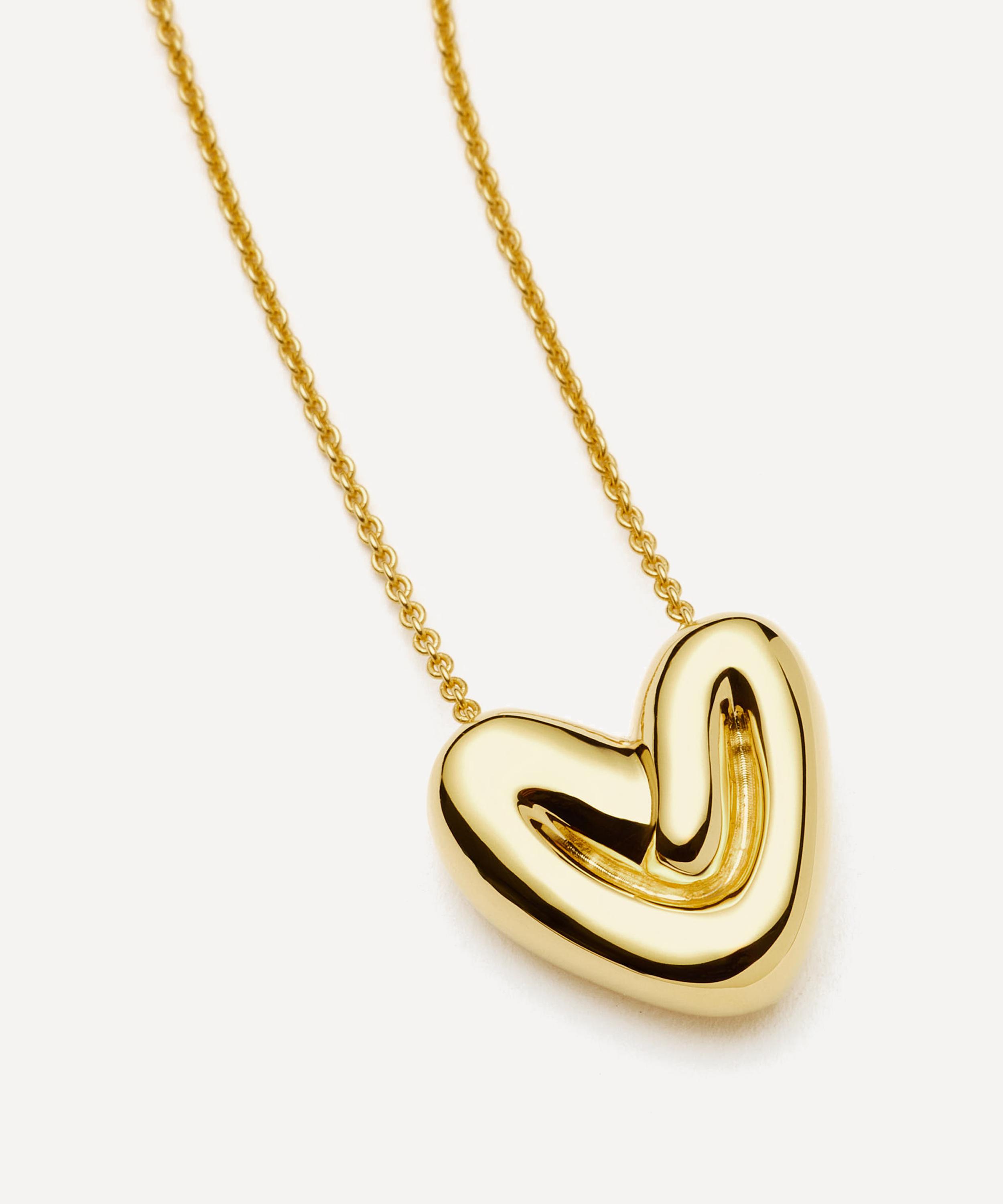 Missoma - 18ct Gold-Plated Puffy Heart Pendant Necklace image number 3