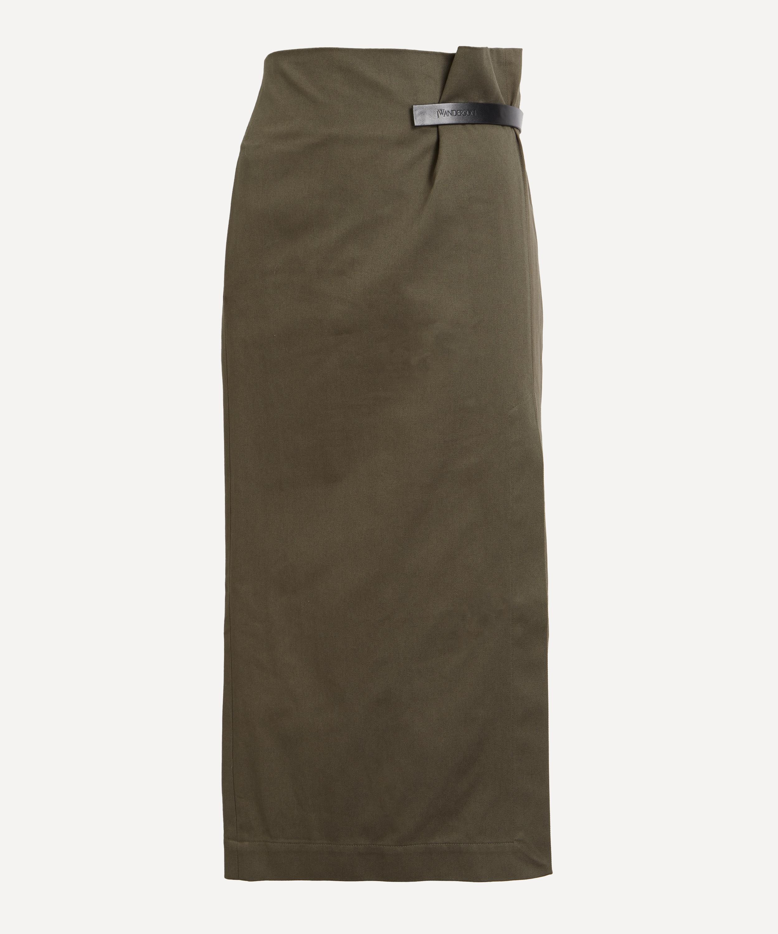 JW Anderson - Khaki Slit Midi Skirt