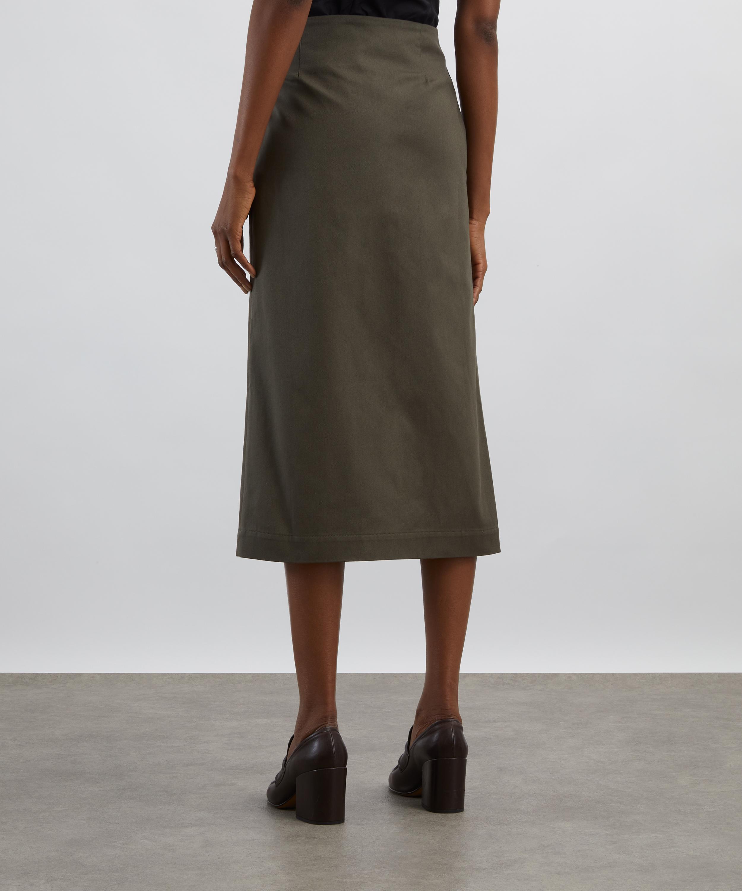 JW Anderson - Khaki Slit Midi Skirt image number 3