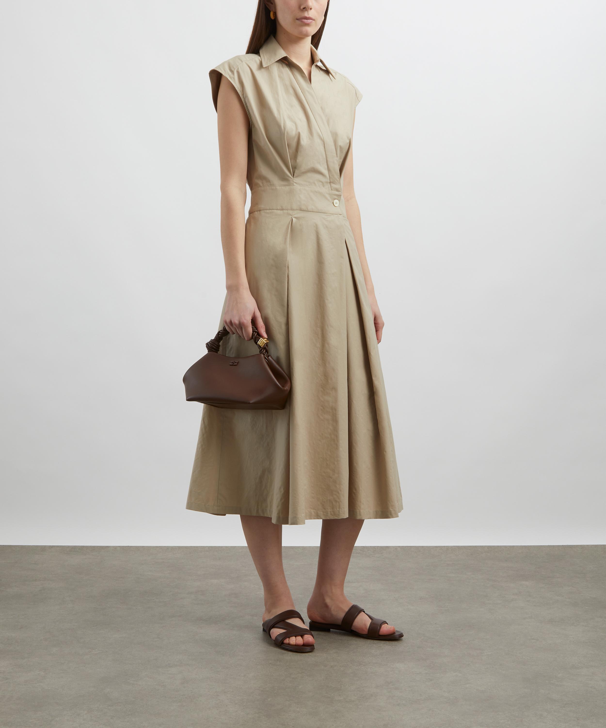 A.P.C. - Athena Long Beige Wrap Dress image number 1