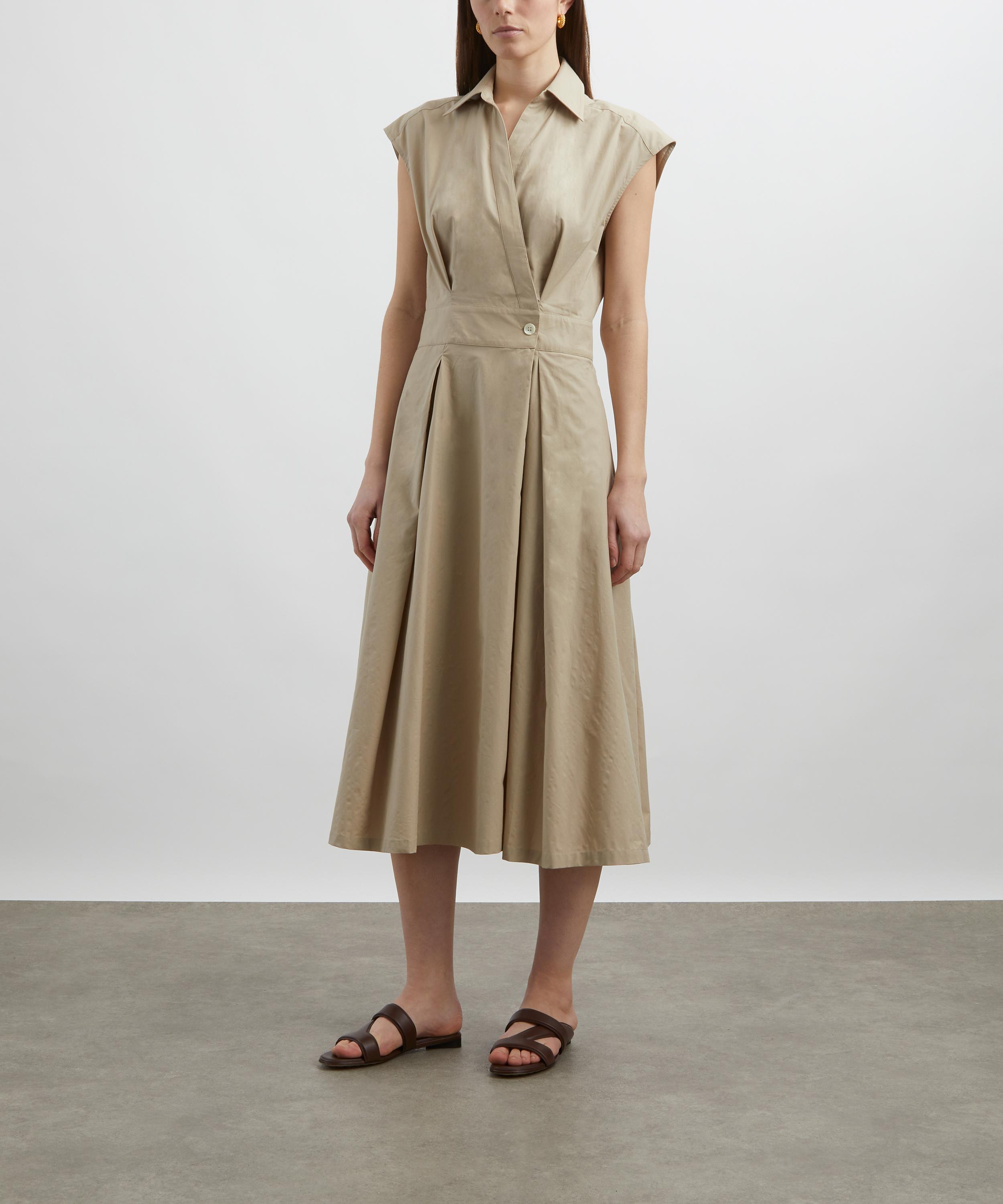 A.P.C. - Athena Long Beige Wrap Dress image number 2