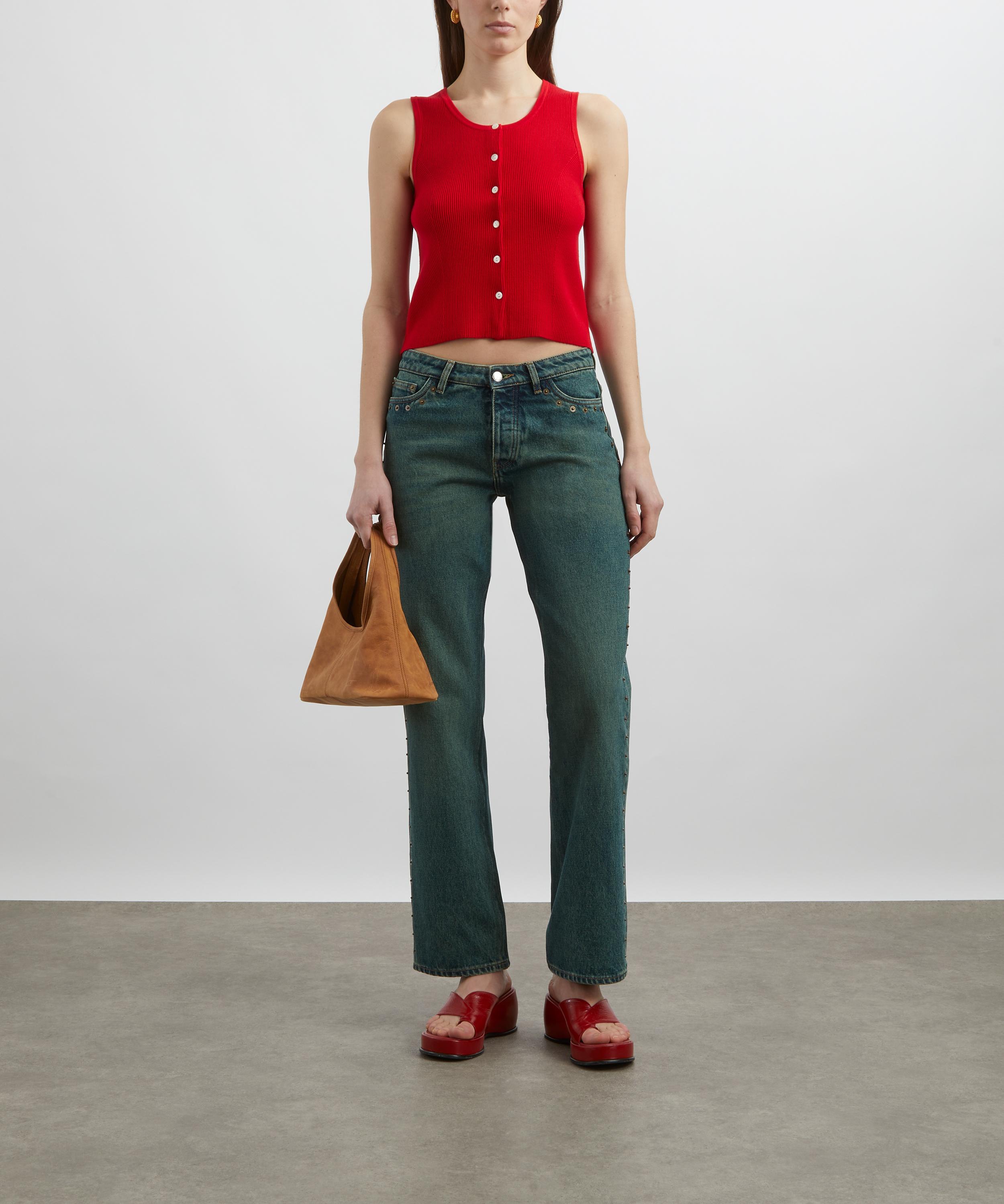 A.P.C. - Red Knitted Tank-Top image number 1