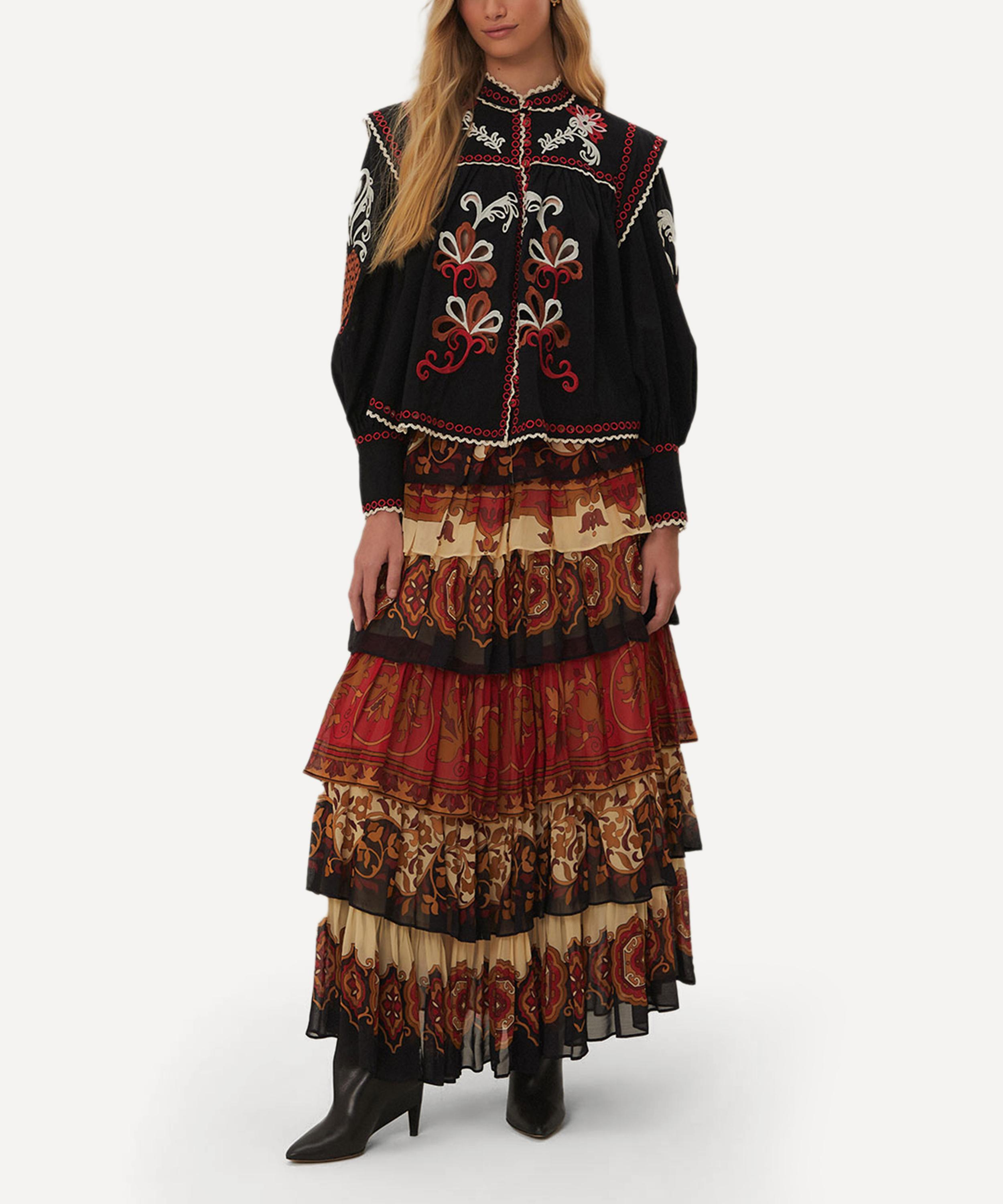 FARM Rio Black Cashew Mandala Richelieu Blouse | Liberty