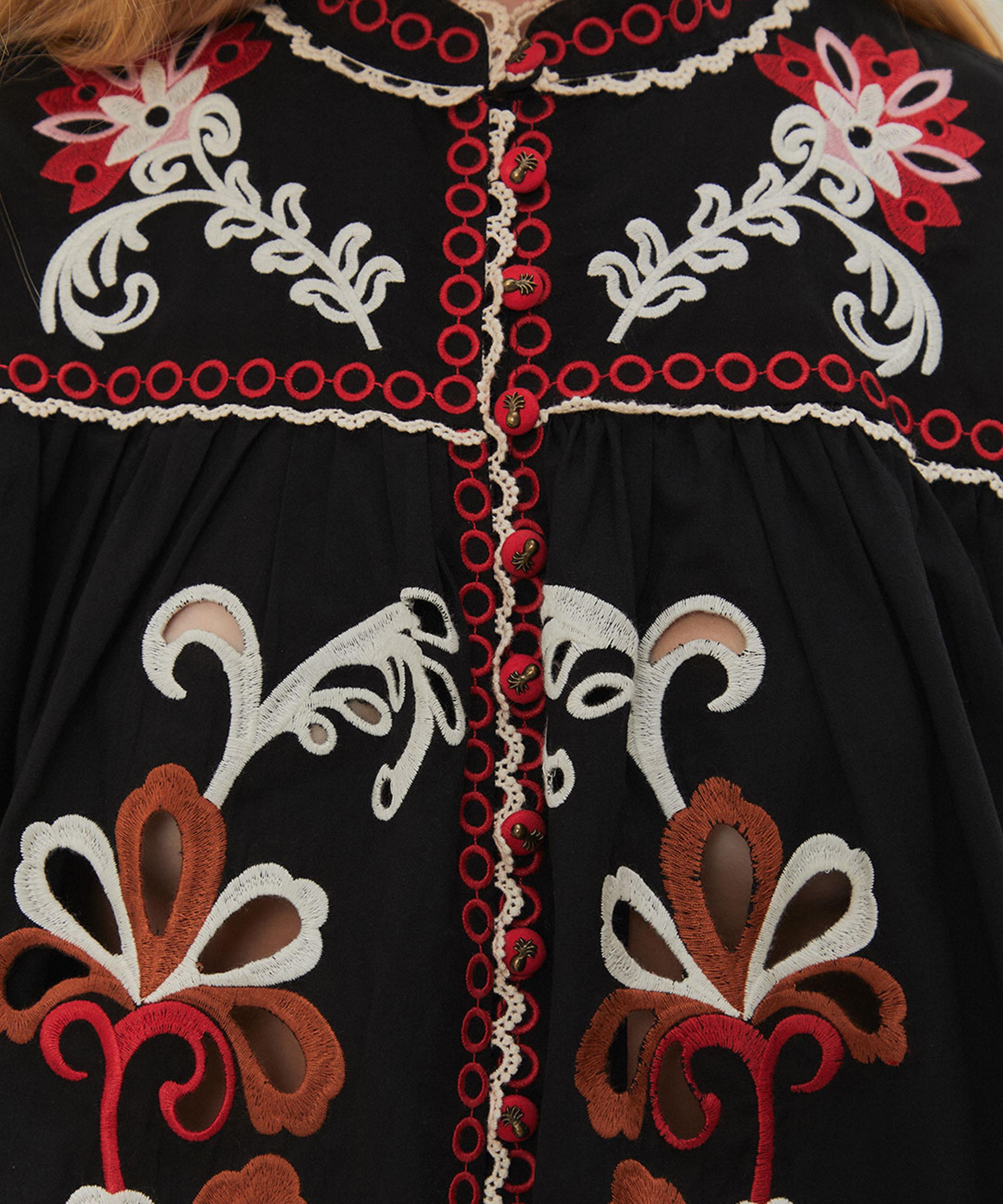 トップス RonHerman Mandala Embroidery Blouse FARM Rio Black Cashew Mandala Richelieu Blouse | Liberty