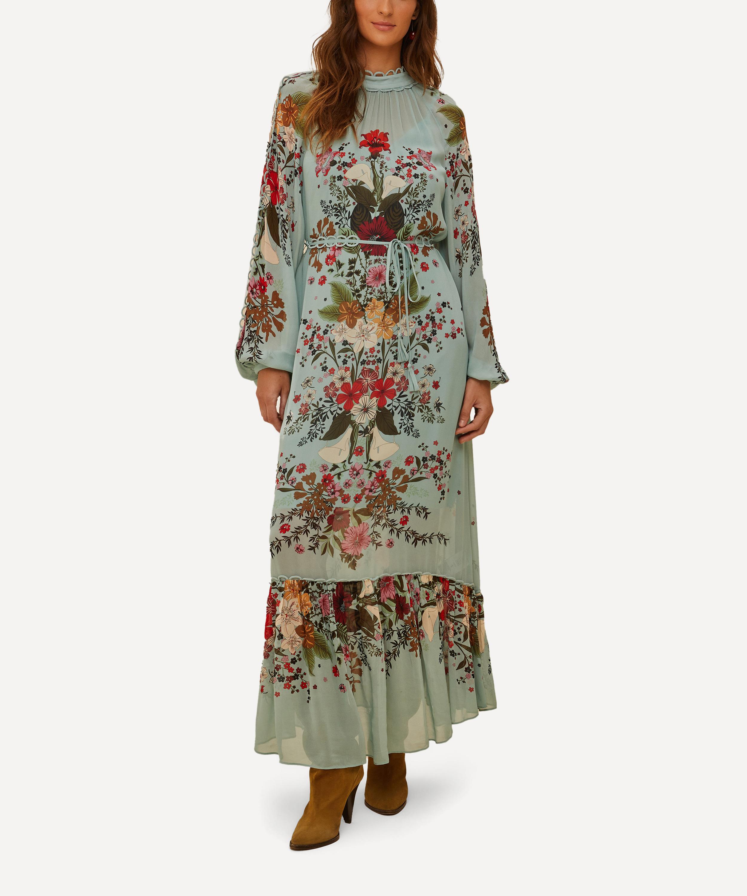 FARM Rio - Blue Beauty Bouquet Maxi Dress image number 1