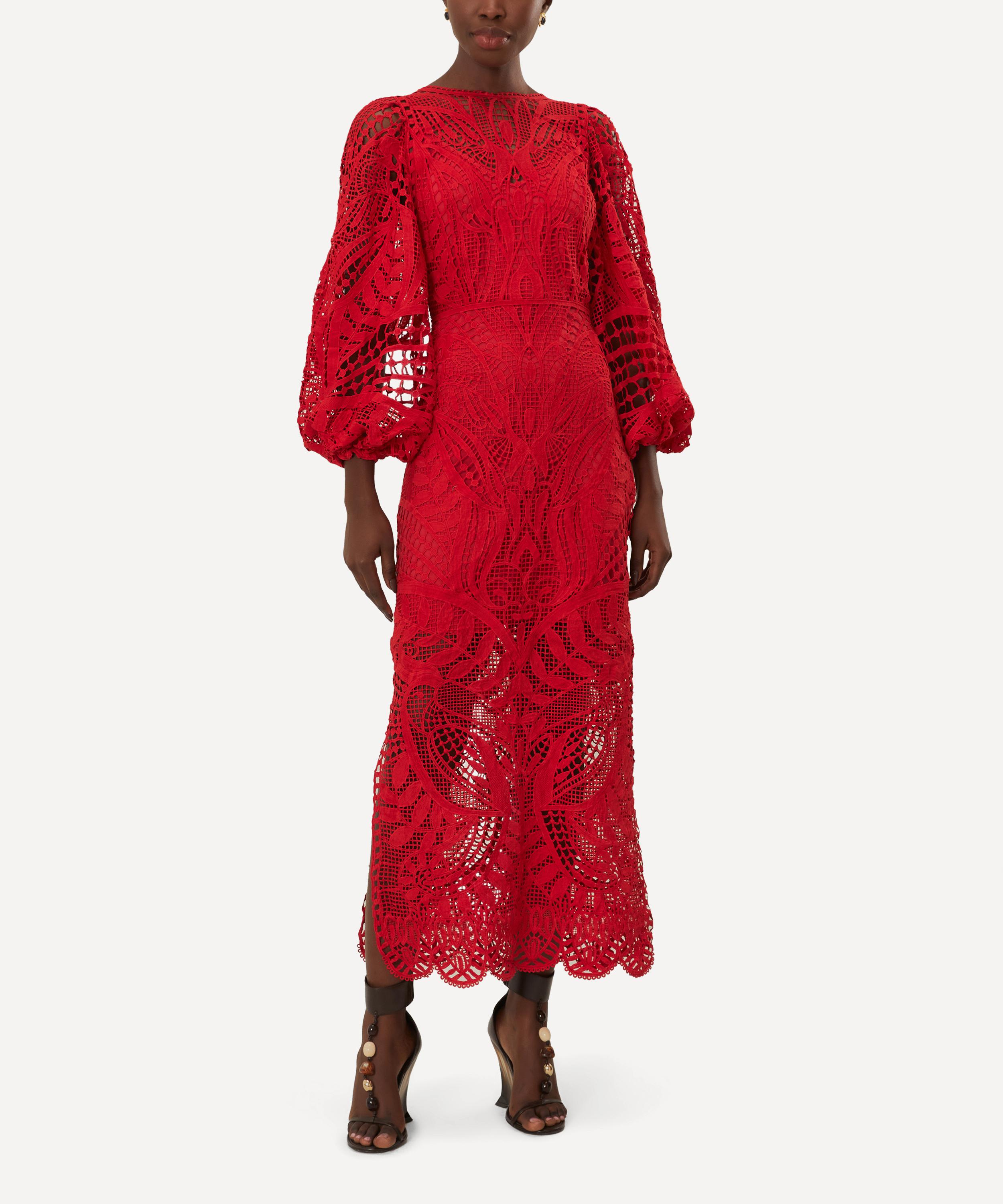 FARM Rio - Nature Guipure Midi Dress image number 0