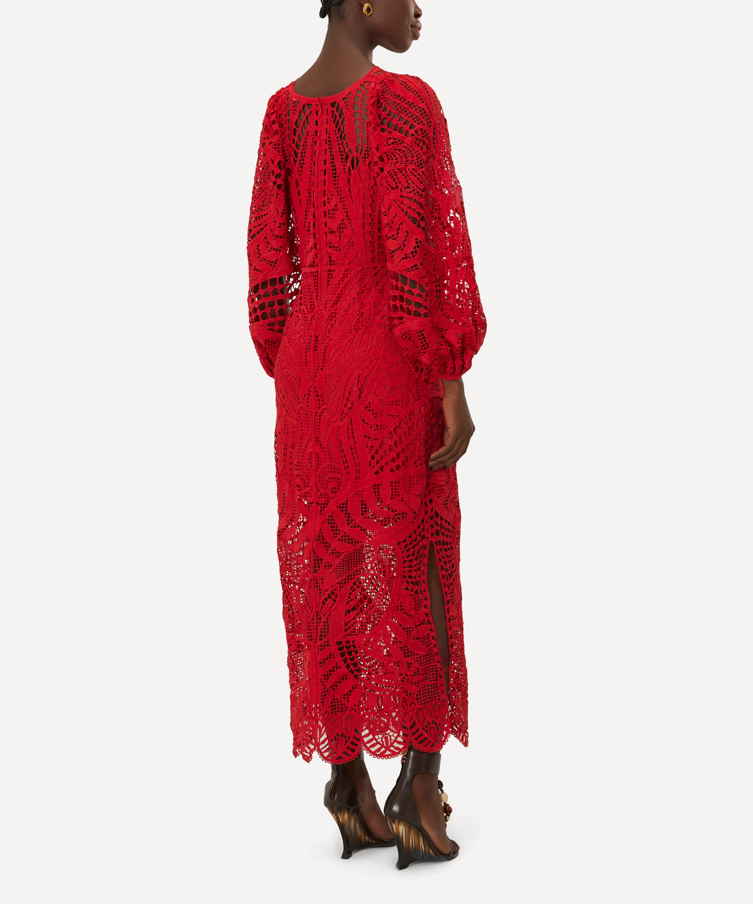 FARM Rio - Nature Guipure Midi Dress image number 1