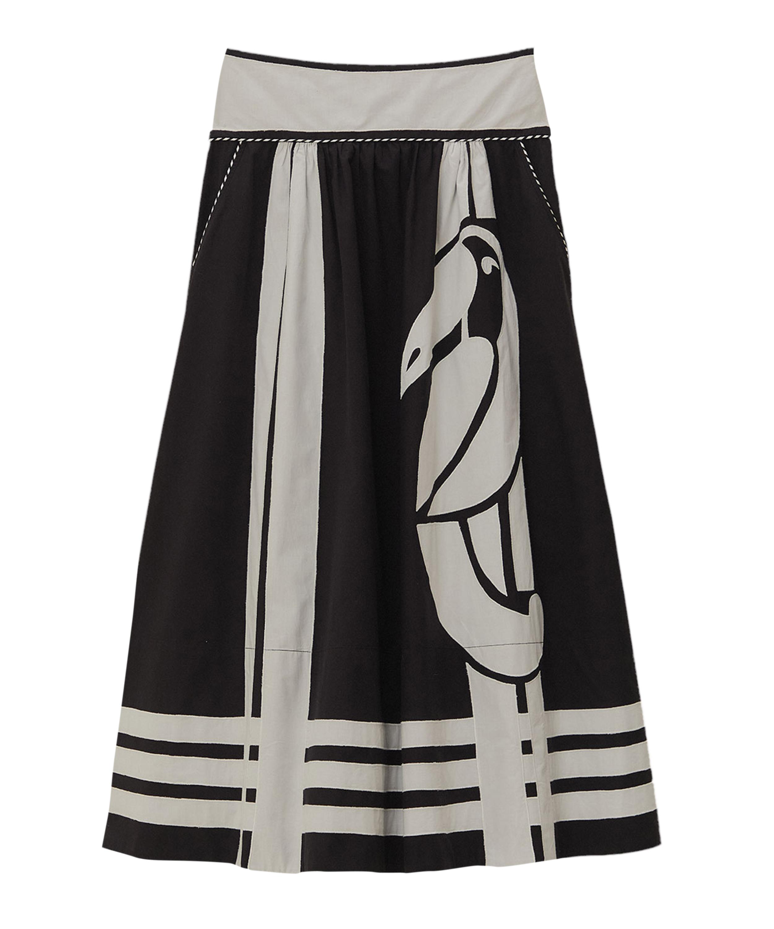 FARM Rio - Black Nature Midi Skirt image number 