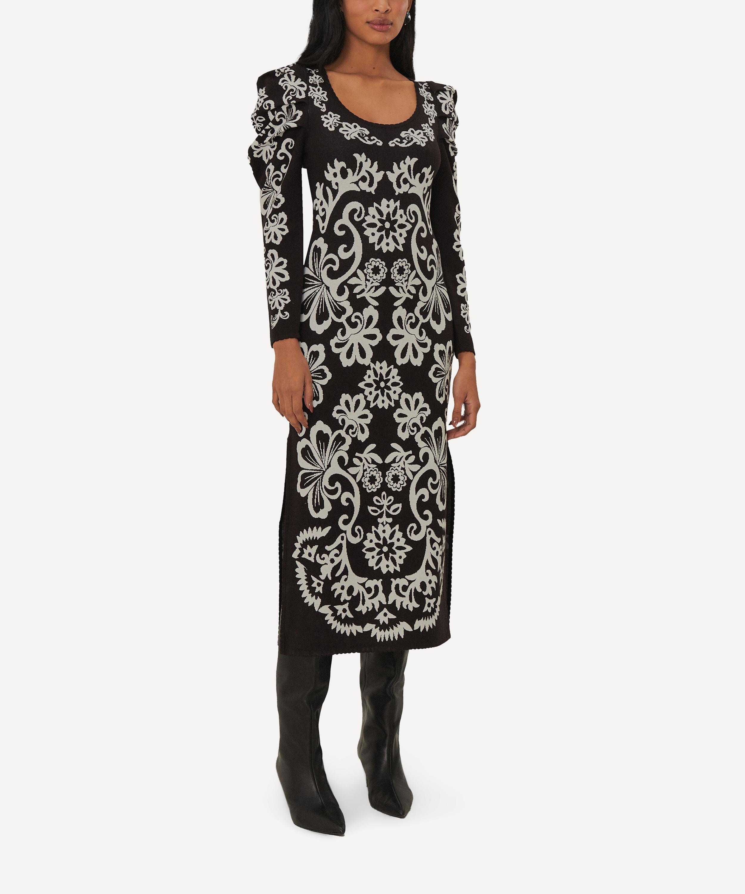 FARM Rio Black Cashew Mandala Knit Dress | Liberty