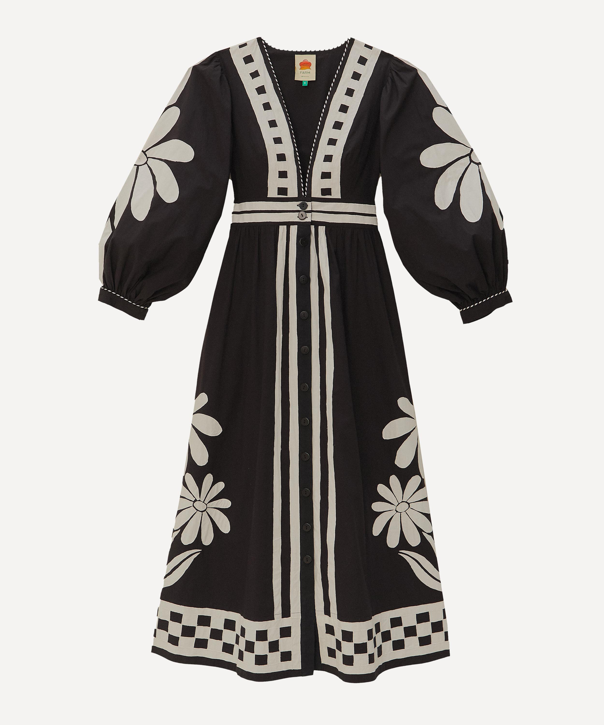 FARM Rio - Black Nature Buttoned Maxi Dress image number 0