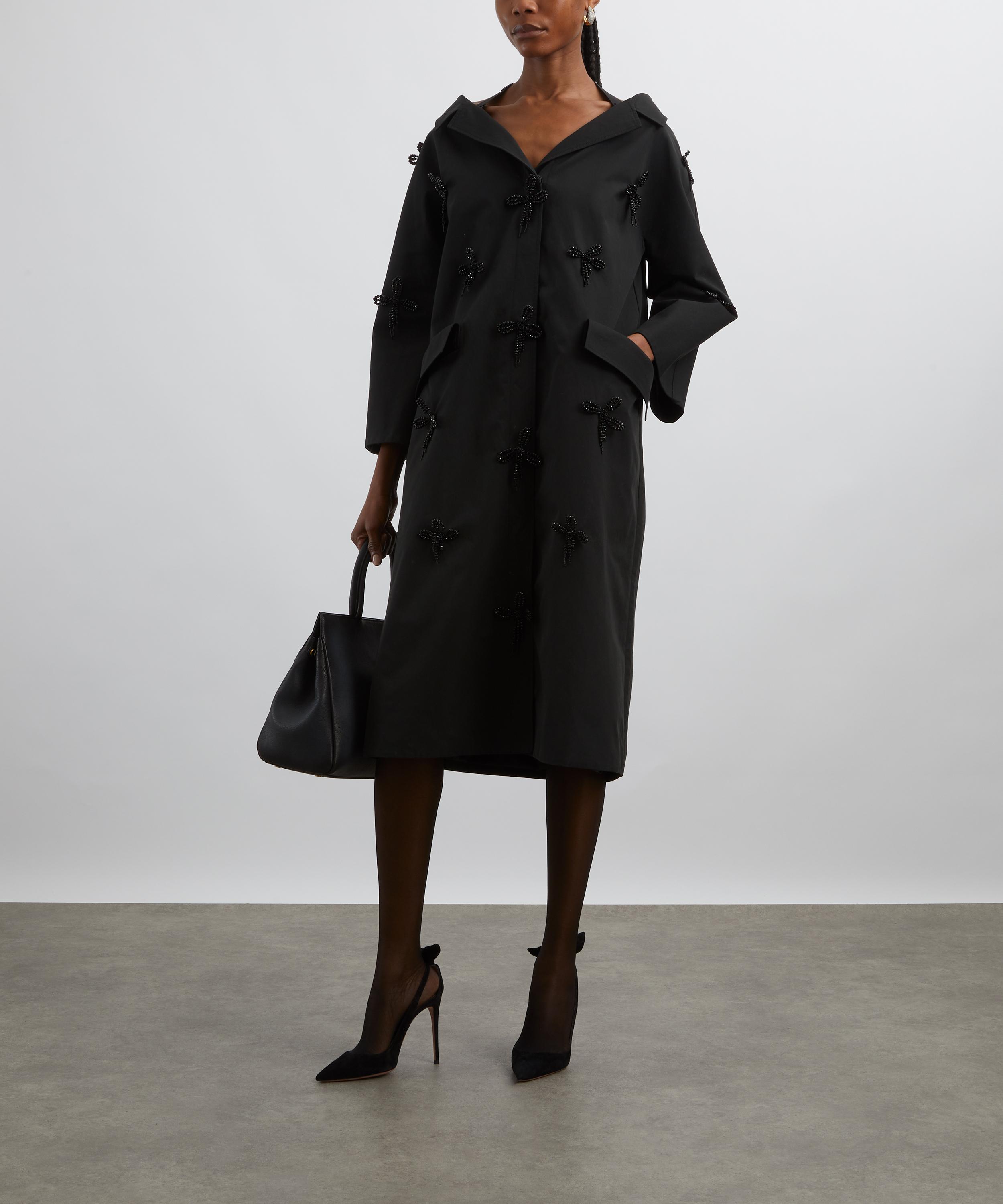 Huishan Zhang - Felix Black Embroidered Coat image number 1