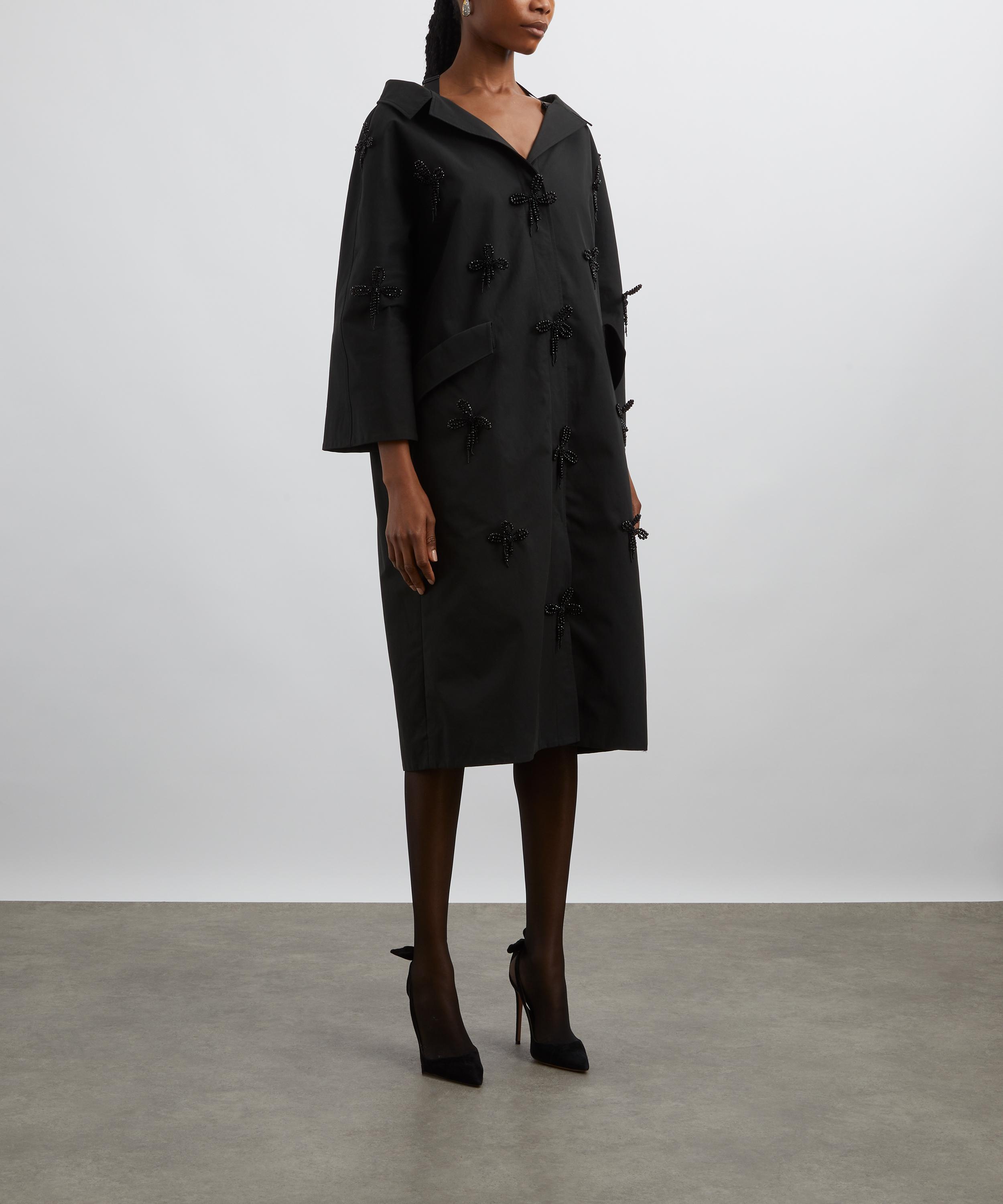 Huishan Zhang - Felix Black Embroidered Coat image number 2