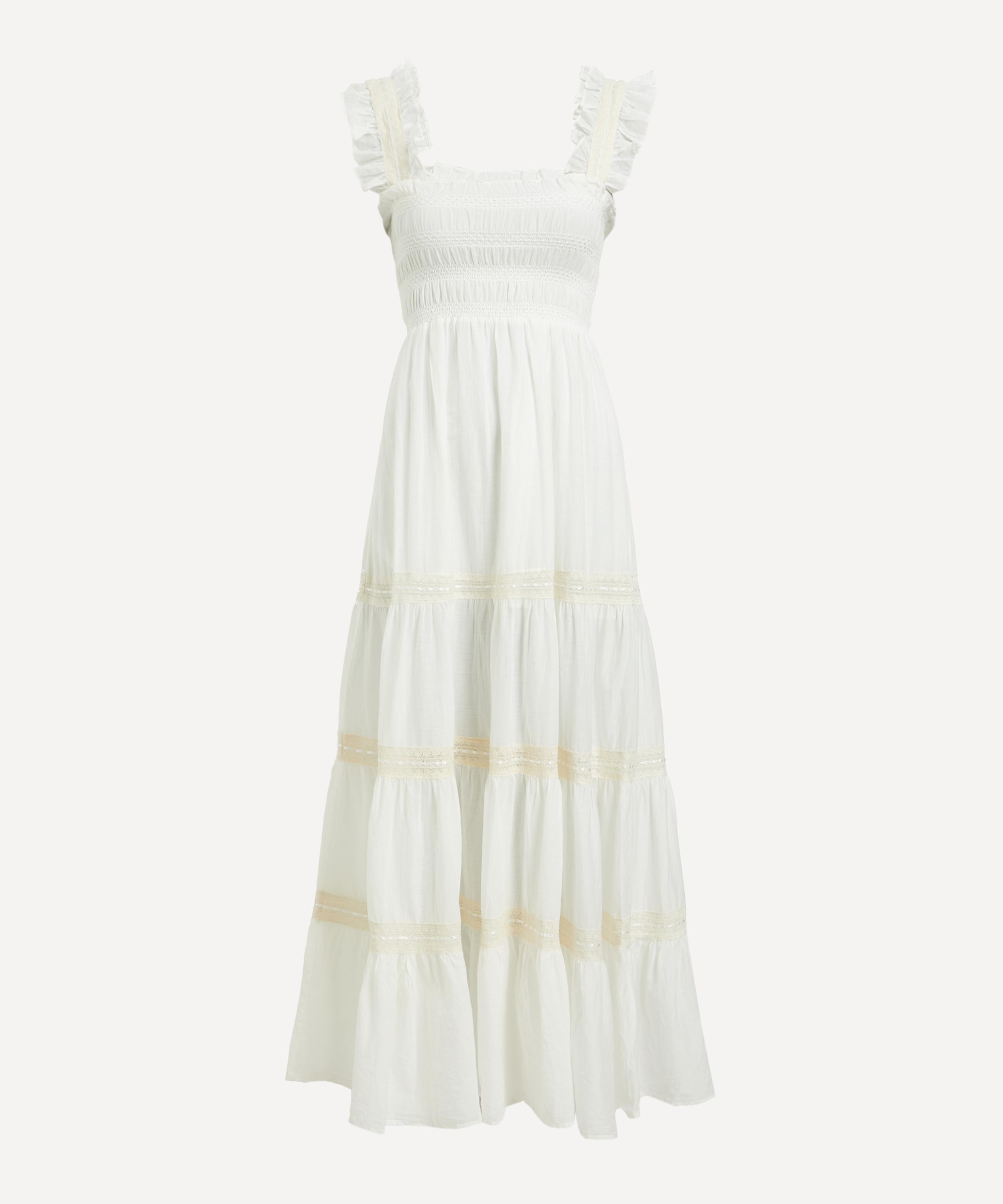 RIXO - Aubrie Ivory Cotton Midi Dress image number 0